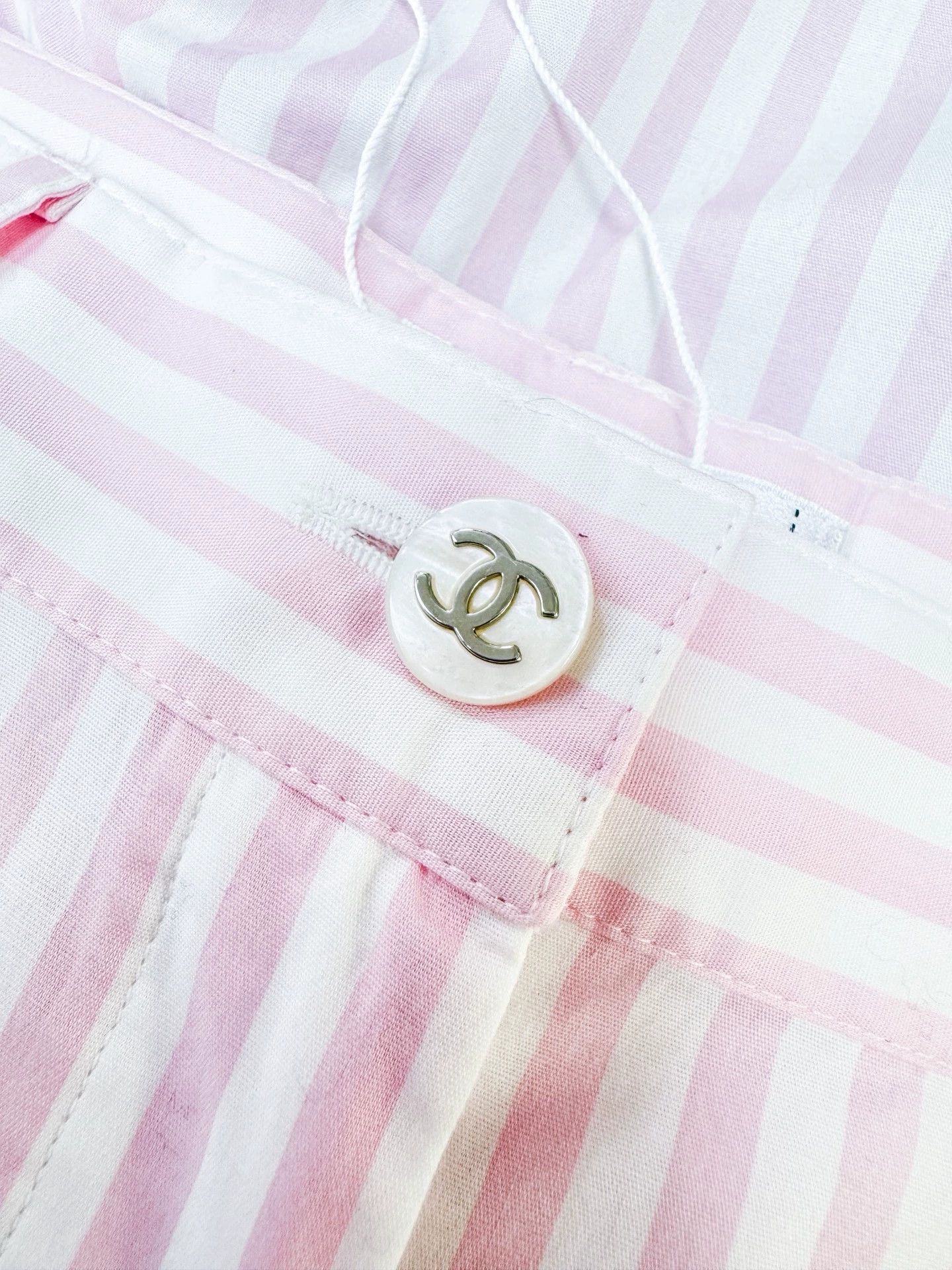 Chanel Chanel Pink White Stripe Logo Pants - dmc Size US 34 / EU 50 - 4 Thumbnail