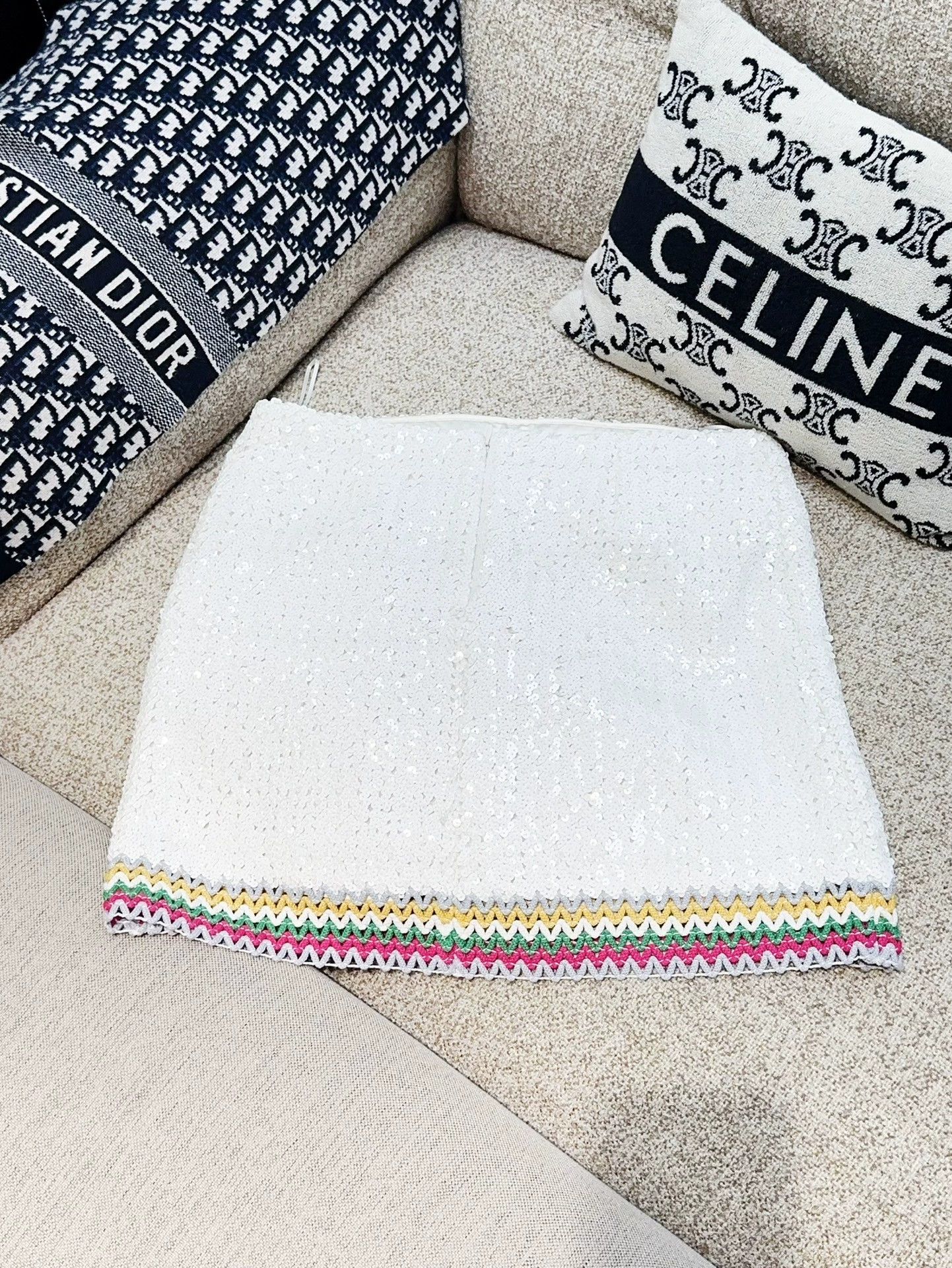 Chanel Chanel 22S White Sequin Mini Skirt - dmc Size US 31 - 3 Thumbnail