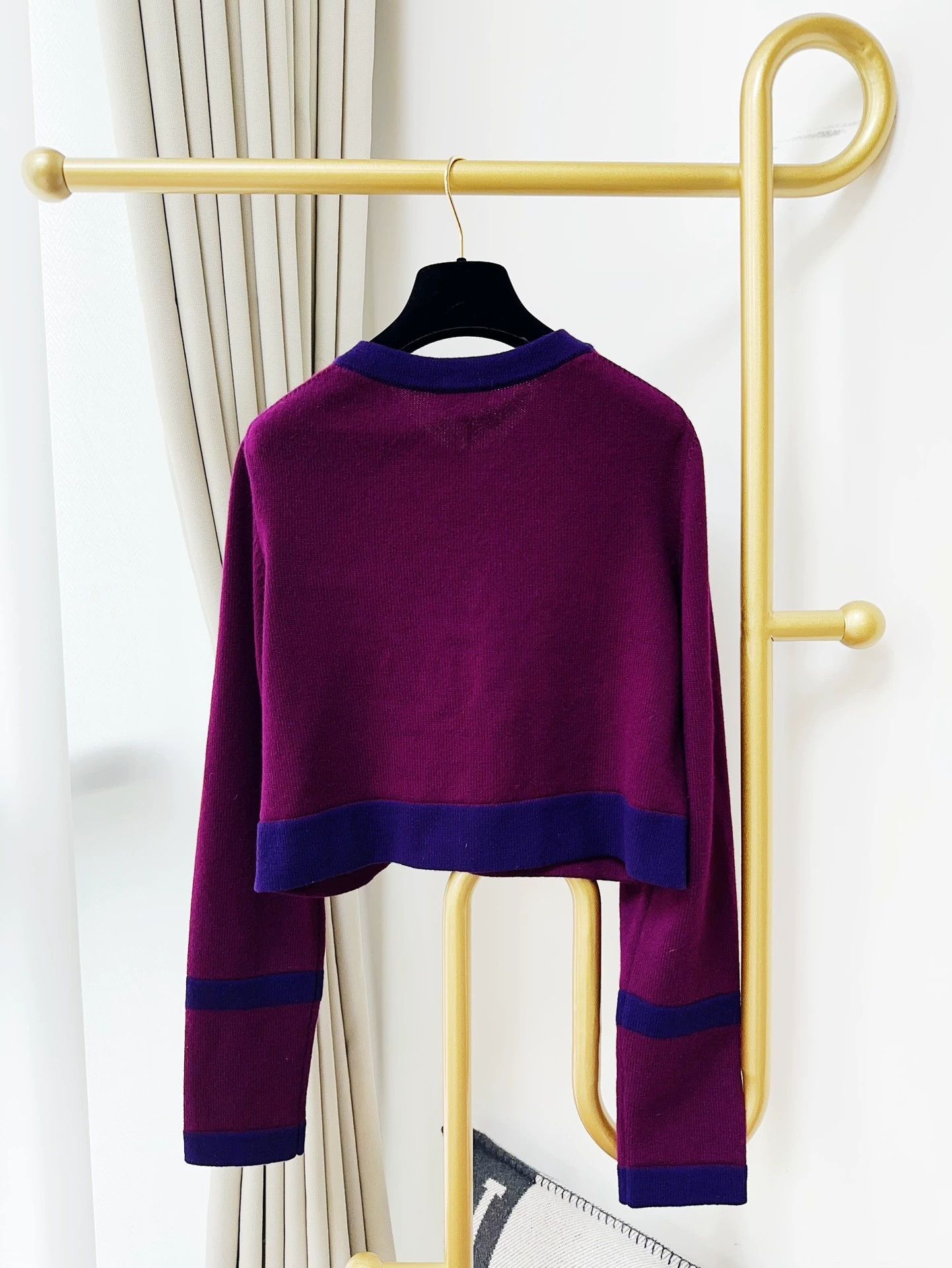 Chanel Chanel 23B Purple Blue Trim Knit Cardigan - dmc Size US L / EU 52-54 / 3 - 3 Thumbnail