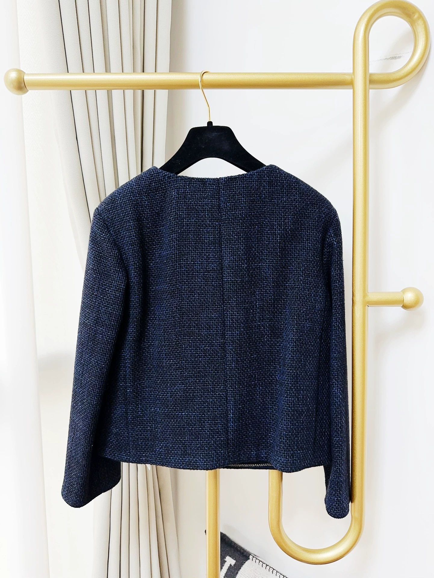 Chanel Chanel Blue Knit Jacket with Crystal Buttons - dmc Size US S / EU 44-46 / 1 - 3 Thumbnail