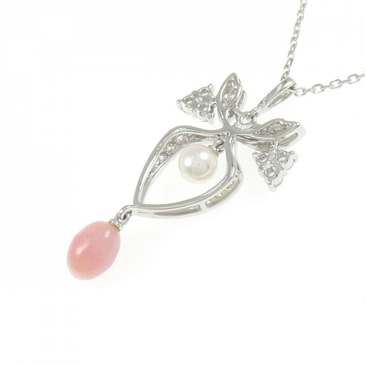 Mikimoto Mikimoto Mikimoto Conch Pearl Platinum Necklace Metal Necklace DUTY FREE for USA Size ONE SIZE - 4 Thumbnail