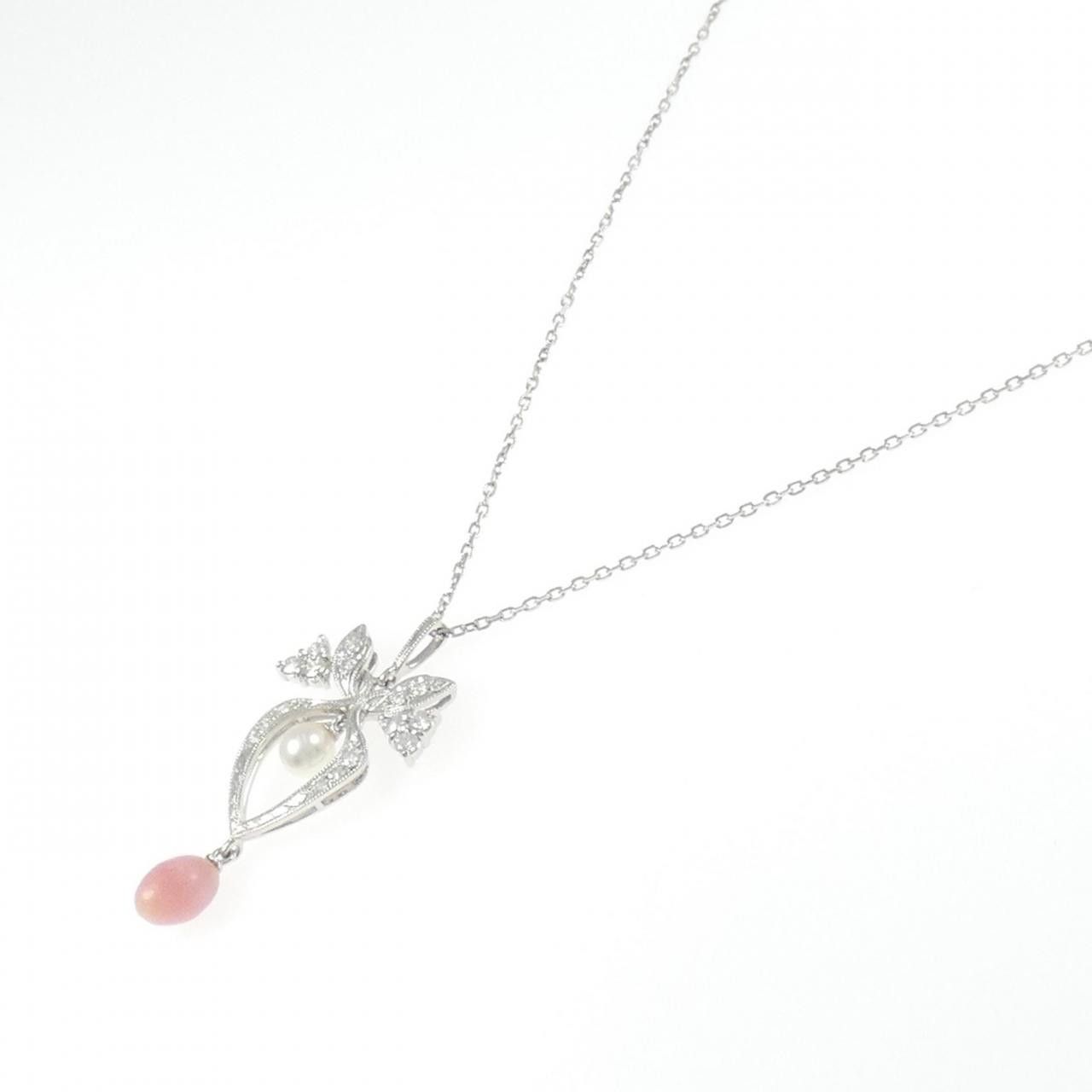 Mikimoto Mikimoto Mikimoto Conch Pearl Platinum Necklace Metal Necklace DUTY FREE for USA Size ONE SIZE - 2 Thumbnail