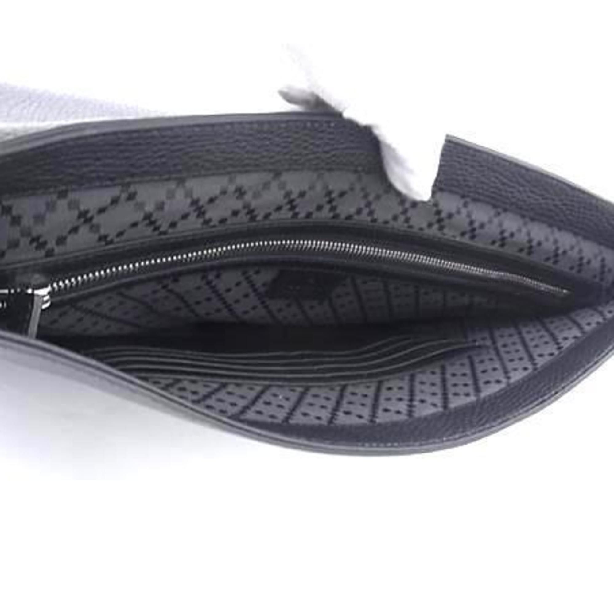 Gucci GUCCI Portfolio Clutch Bag 387082 Black Leather for Men and Women Size ONE SIZE - 5 Thumbnail