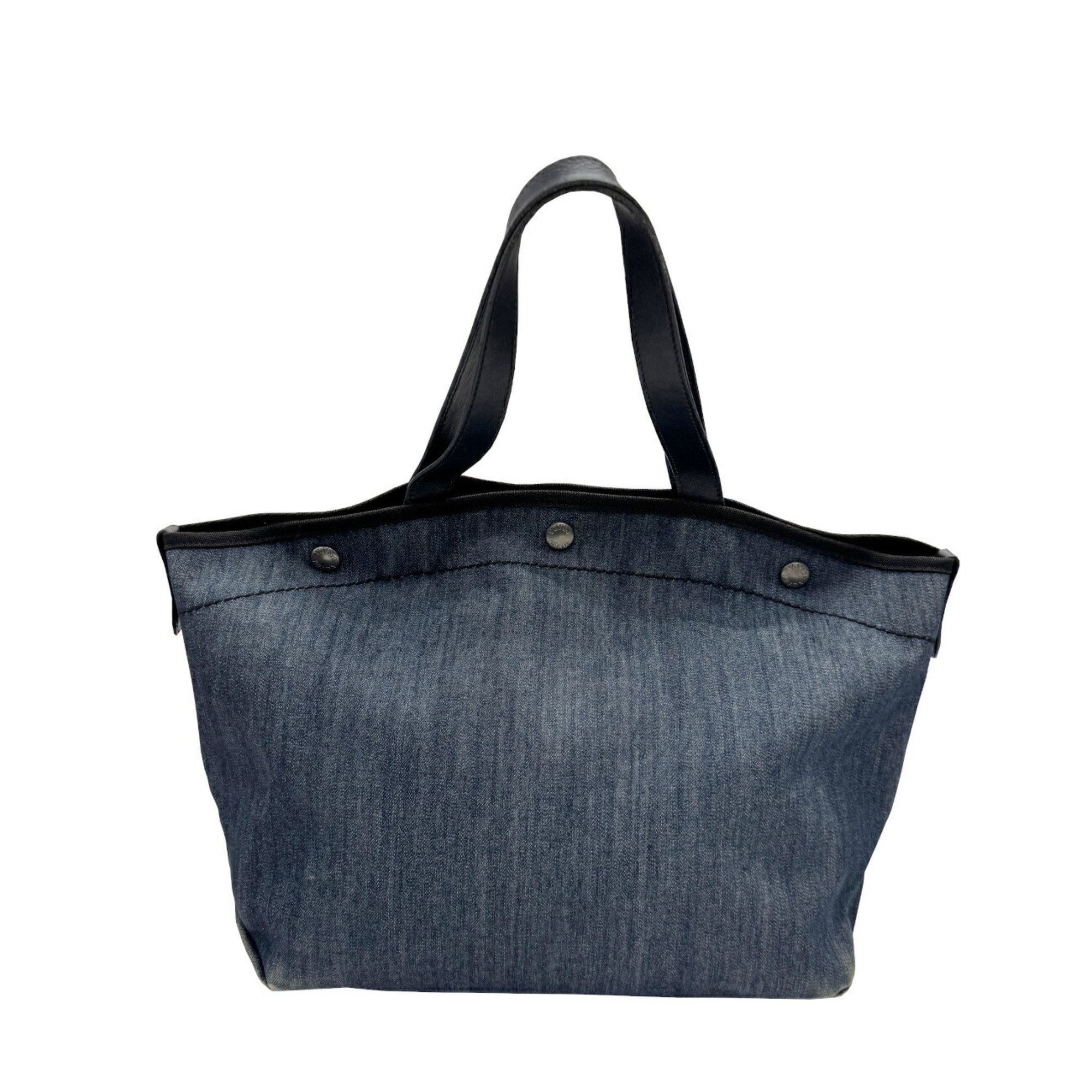 Prada PRADA 1BG311 Denim Leather Tote Bag Handbag for Men and 