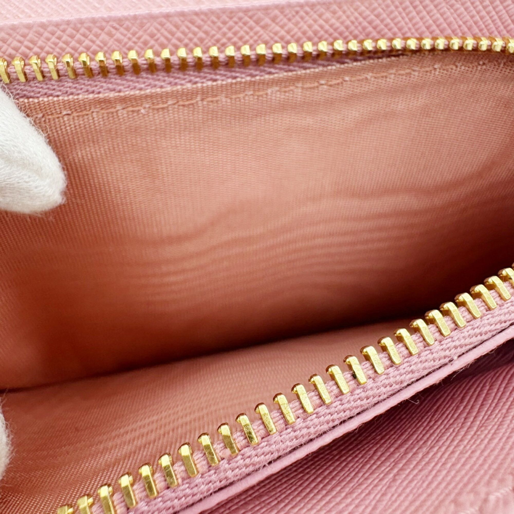 Prada PRADA Saffiano Pink Long Wallet for Women, 1MH132, SAFFIANO MULTIC ALABASTRO+PE Size ONE SIZE - 11 Thumbnail