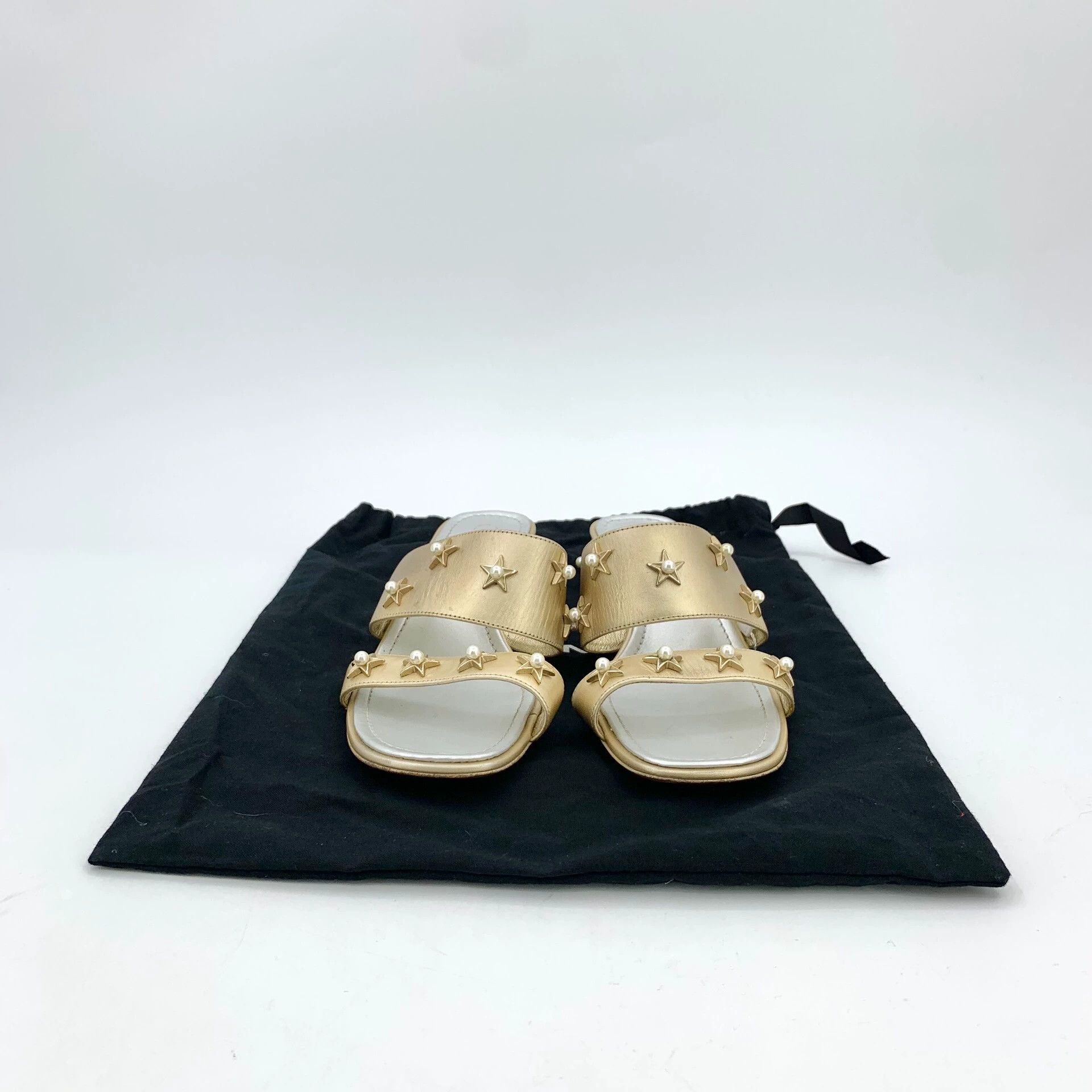 Chanel Chanel Gold Star Pearl Slide Sandals - dmc Size US 6 / EU 39 - 8 Thumbnail
