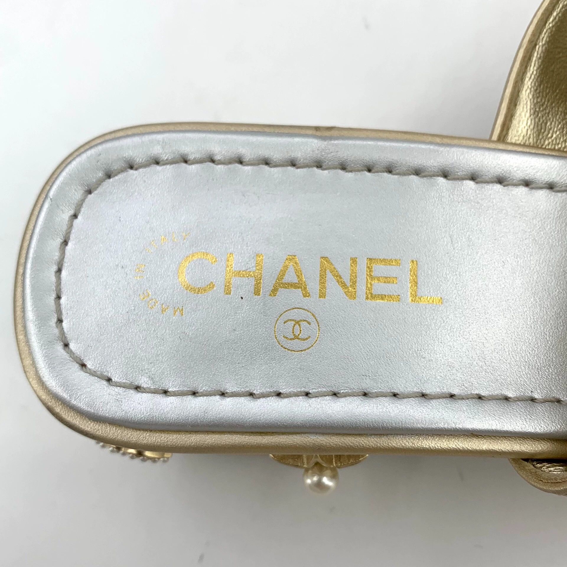 Chanel Chanel Gold Star Pearl Slide Sandals - dmc Size US 6 / EU 39 - 7 Thumbnail
