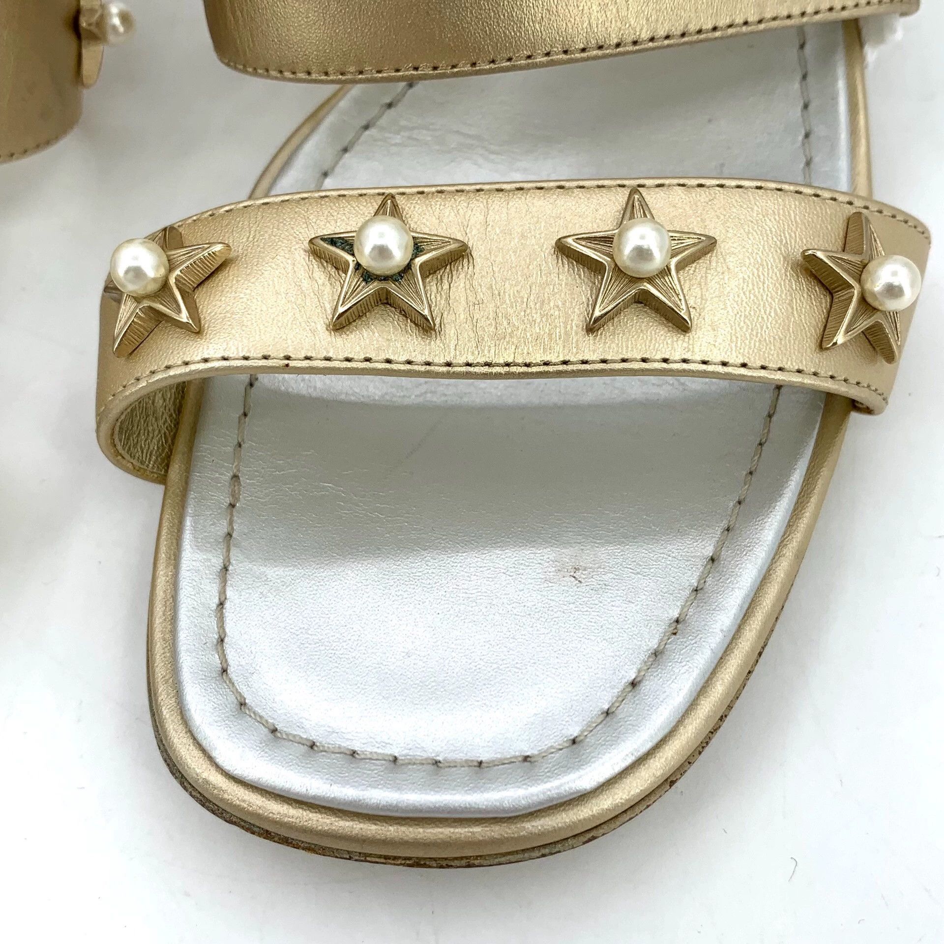 Chanel Chanel Gold Star Pearl Slide Sandals - dmc Size US 6 / EU 39 - 9 Thumbnail