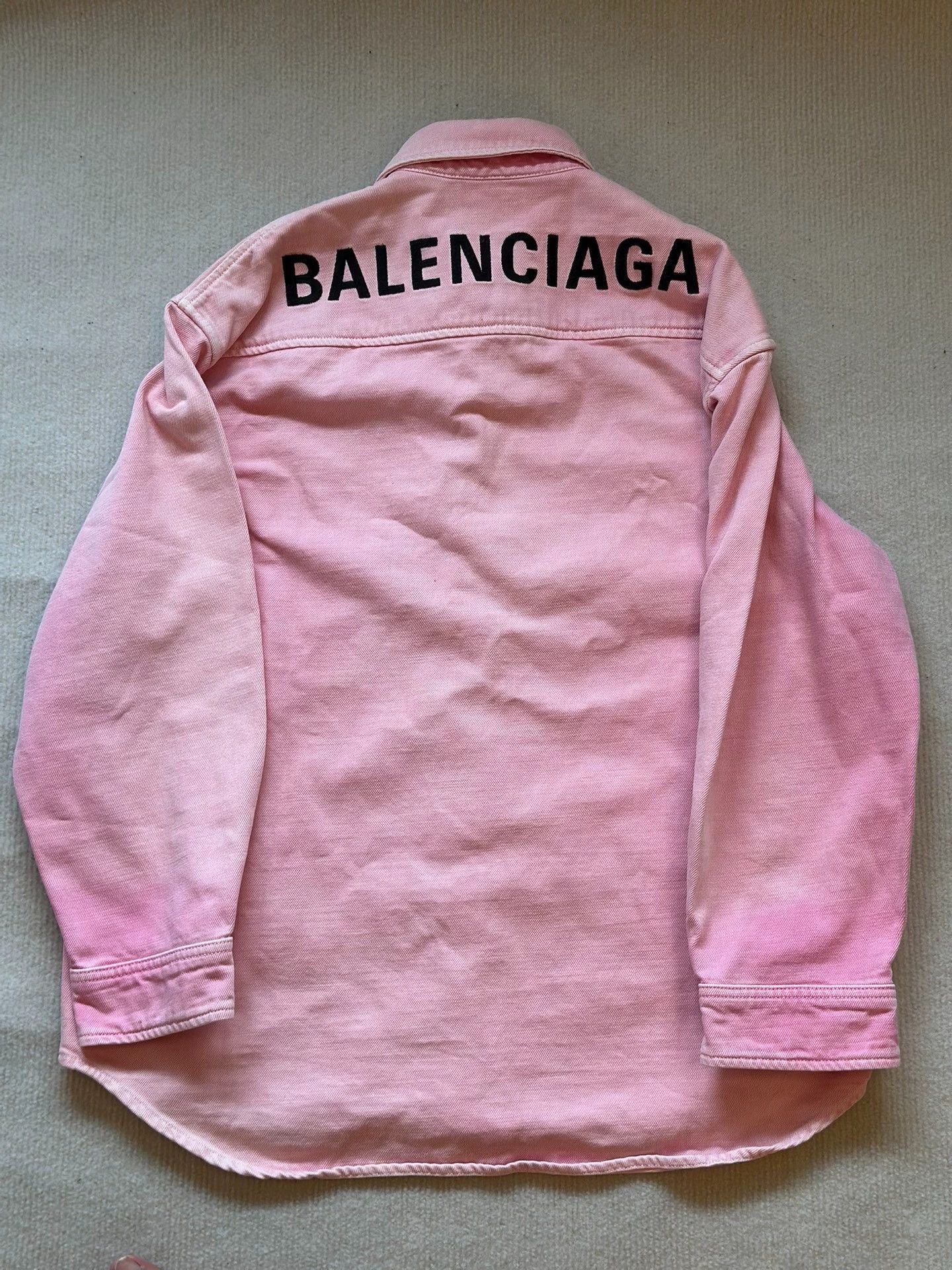 Balenciaga Balenciaga Back Logo Denim Shirt - dmc Size US XS / EU 42 / 0 - 4 Thumbnail