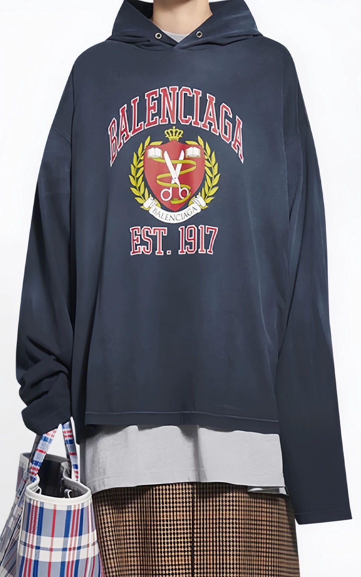 Balenciaga Balenciaga Washed Distressed Logo Sweatshirt - dmc Size US XS / EU 42 / 0 - 2 Thumbnail