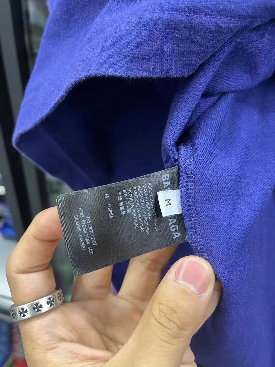 Balenciaga Logo Print Purple T-shirt M - dmc