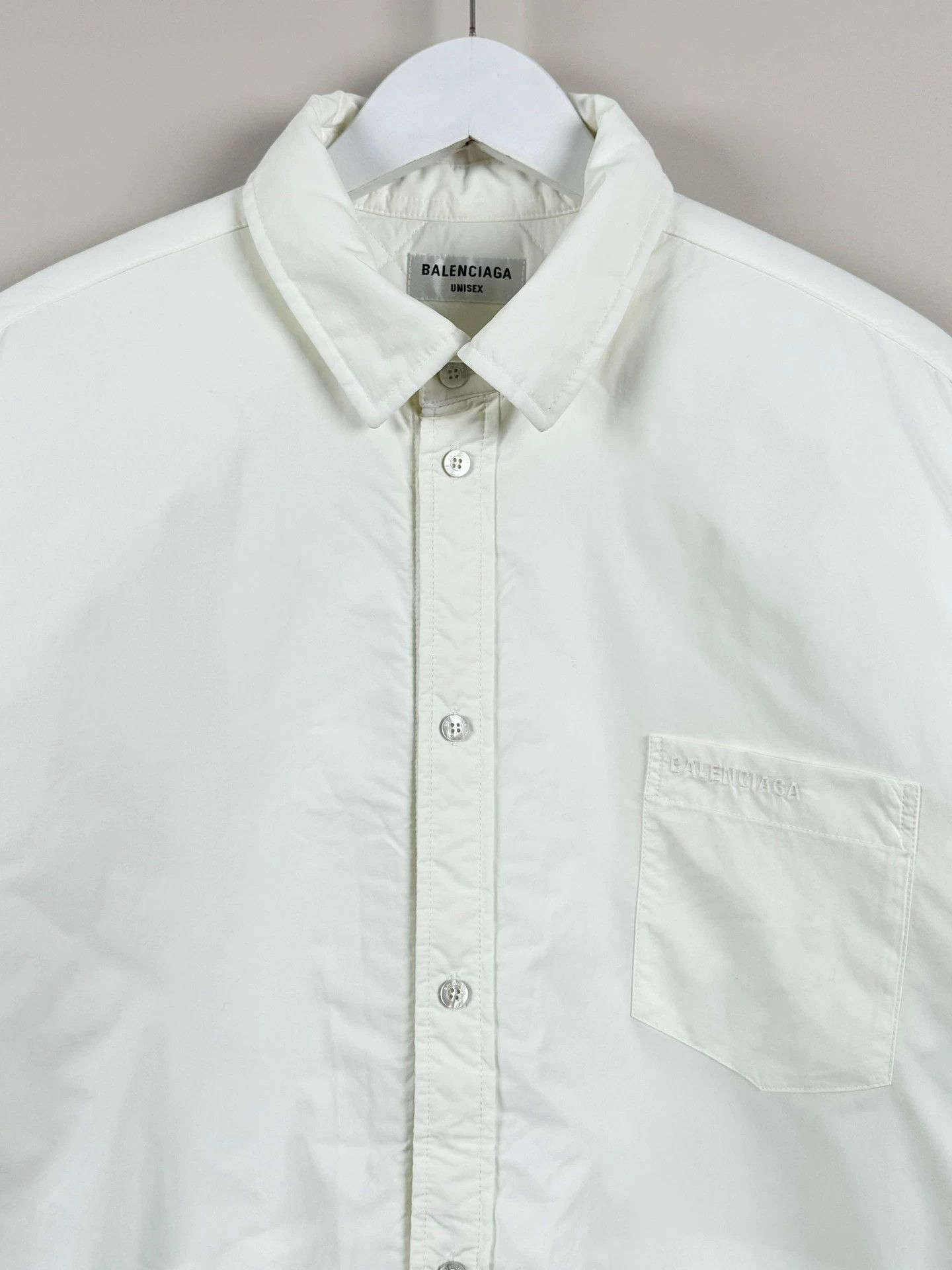 Balenciaga Balenciaga Embroidered Logo Cotton Coat - dmc Size US S / EU 44-46 / 1 - 3 Thumbnail