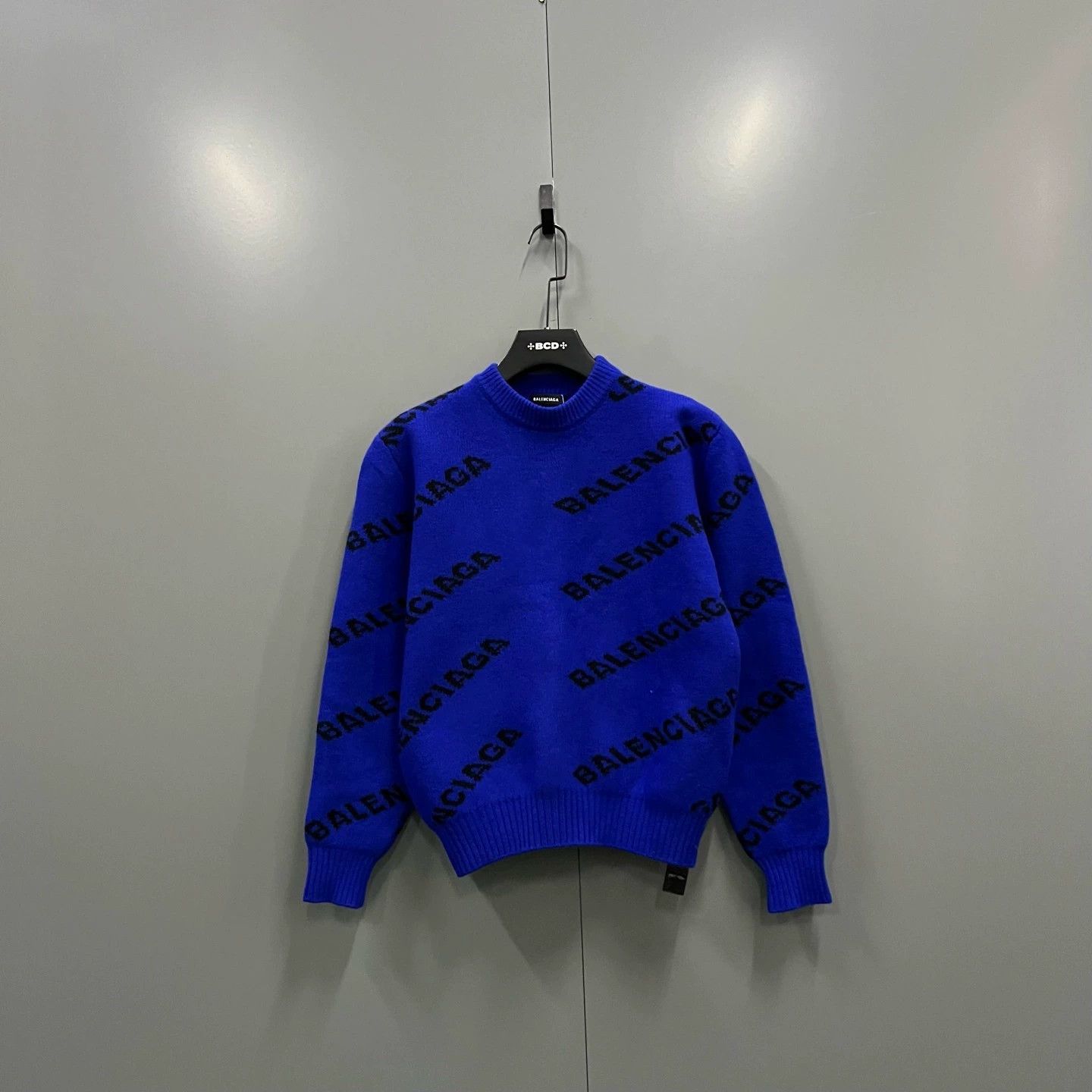 Balenciaga Balenciaga Blue Logo Sweater - dmc Size US XS / EU 42 / 0 - 2 Thumbnail
