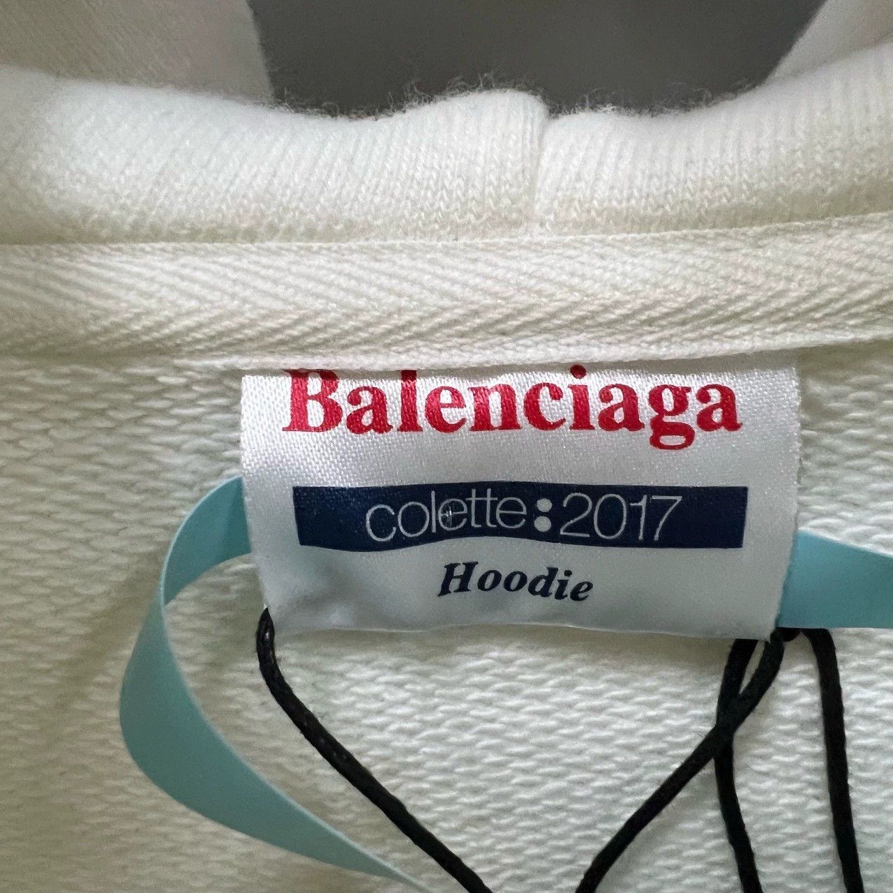 Balenciaga White Graphic Logo Hoodie - dmc