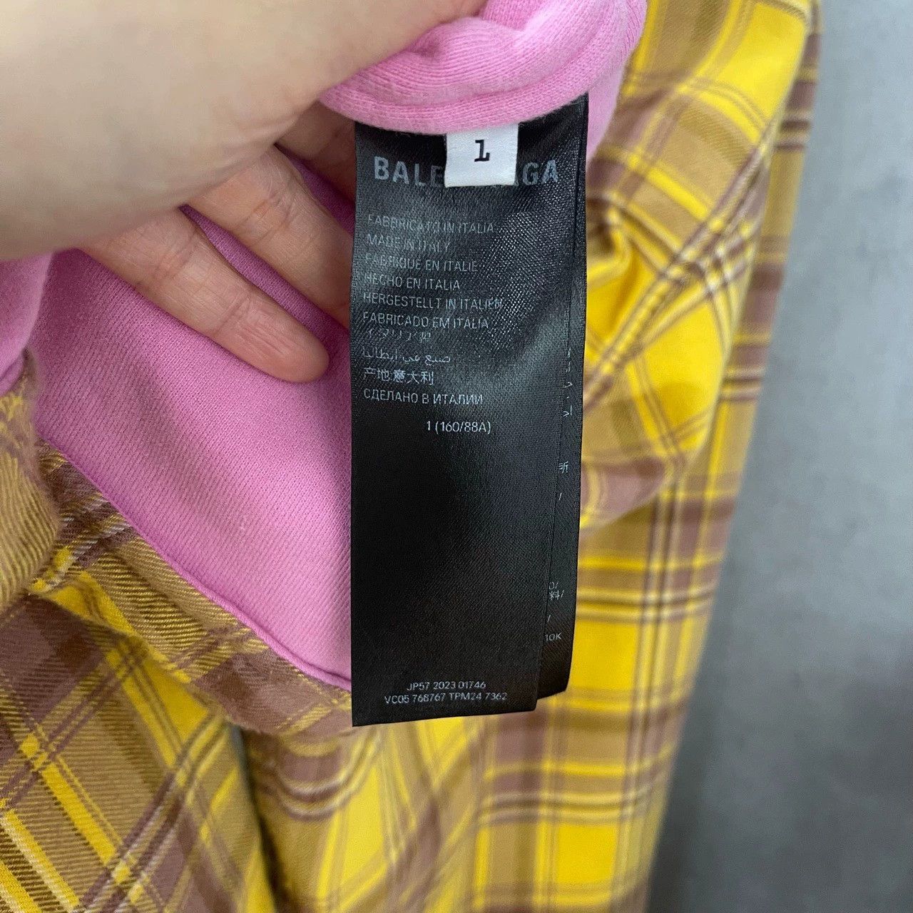 Balenciaga Balenciaga Yellow Plaid Shirt Jacket - dmc Size US XXS / EU 40 - 5 Thumbnail