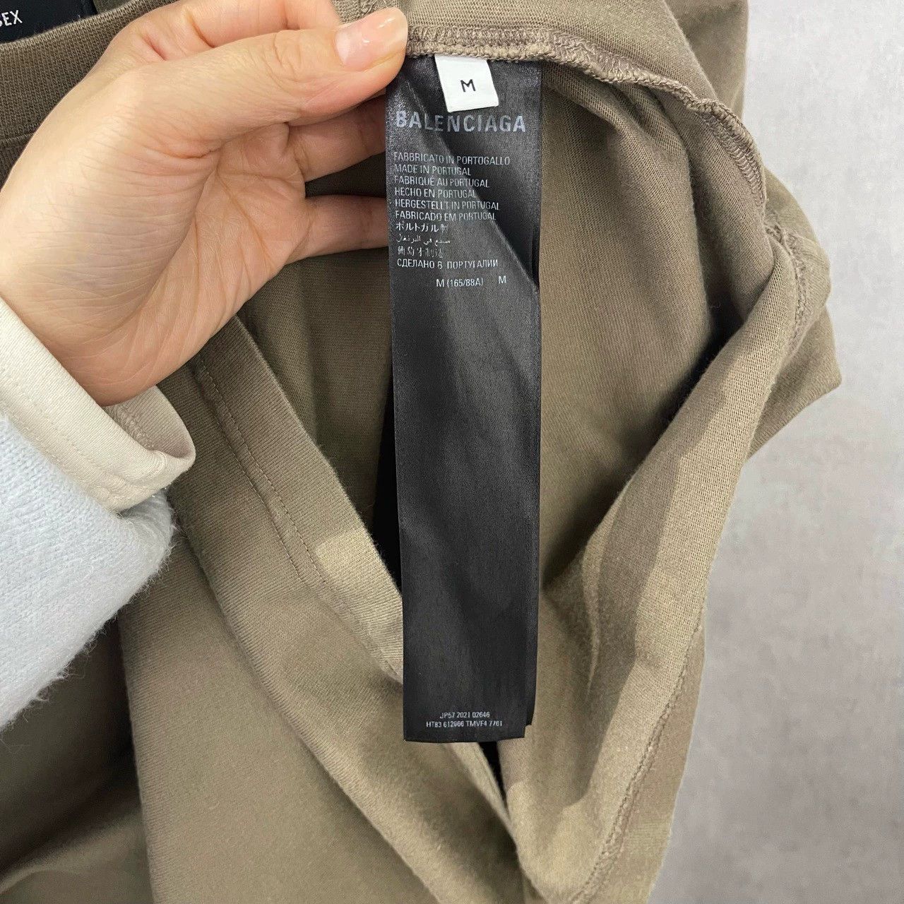 Balenciaga Balenciaga Logo Embroidered Olive Green T-shirt - dmc Size US M / EU 48-50 / 2 - 4 Thumbnail