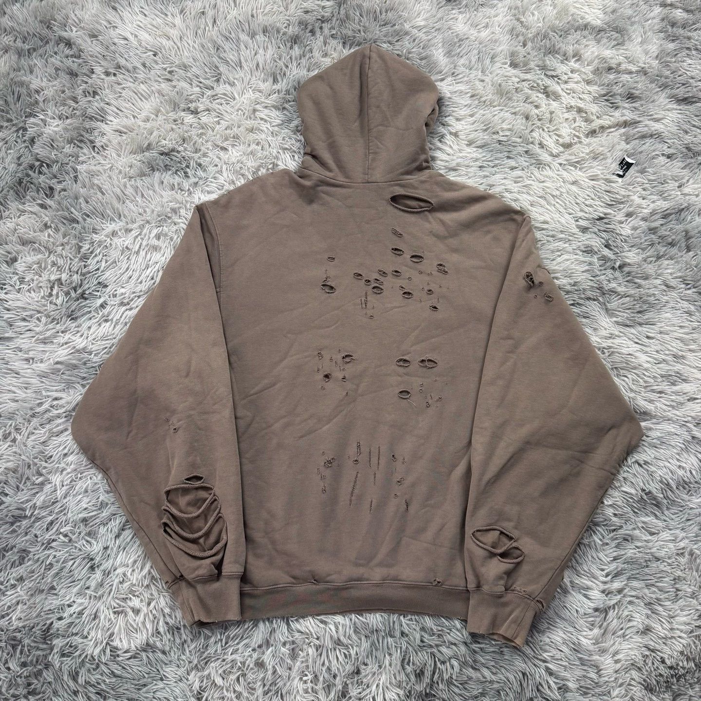 Balenciaga Balenciaga Distressed Double-Layer Hoodie - dmc Size US XXS / EU 40 - 2 Thumbnail
