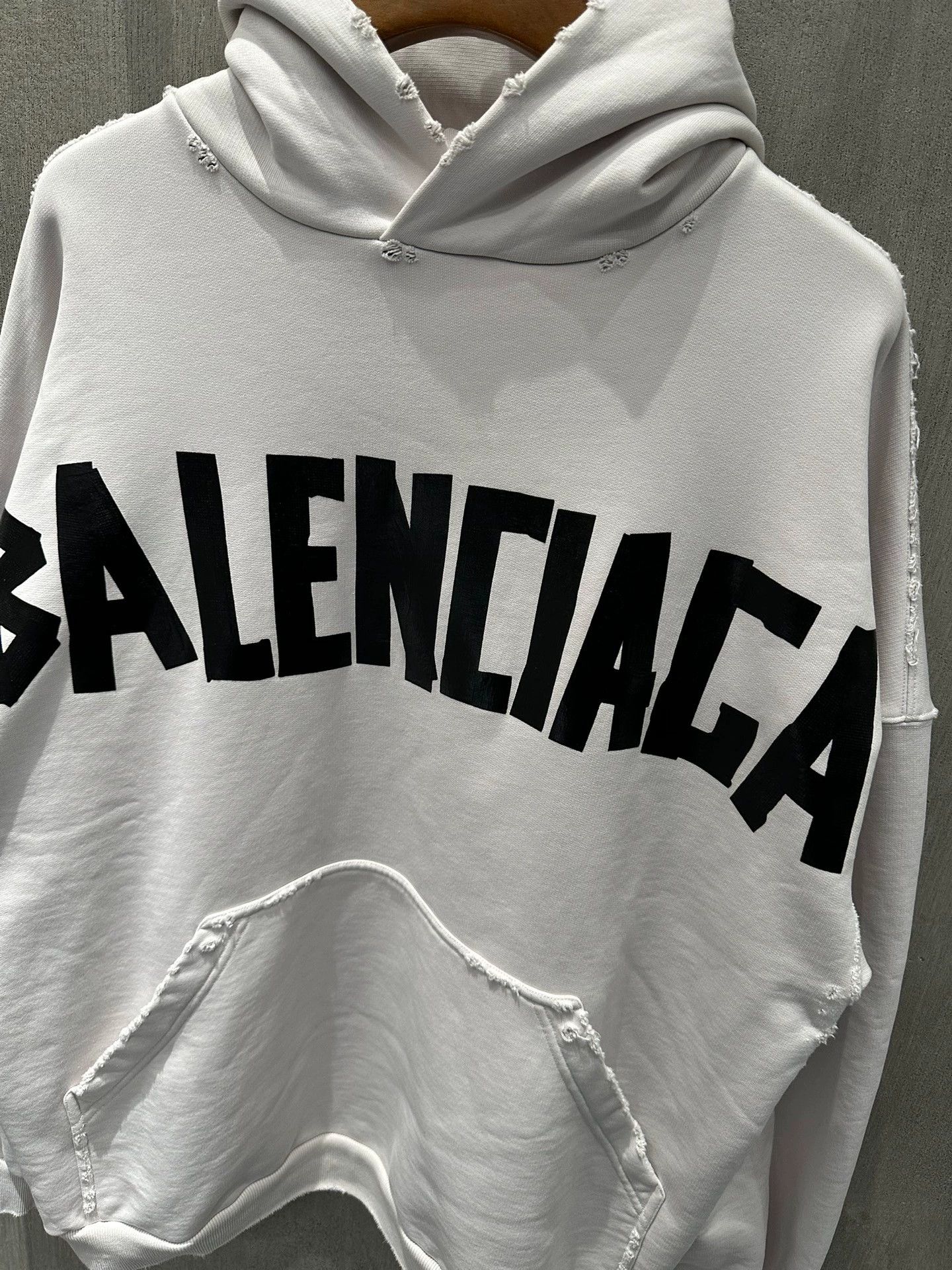 Balenciaga Balenciaga Distressed Tape Hoodie - dmc Size US XS / EU 42 / 0 - 3 Thumbnail