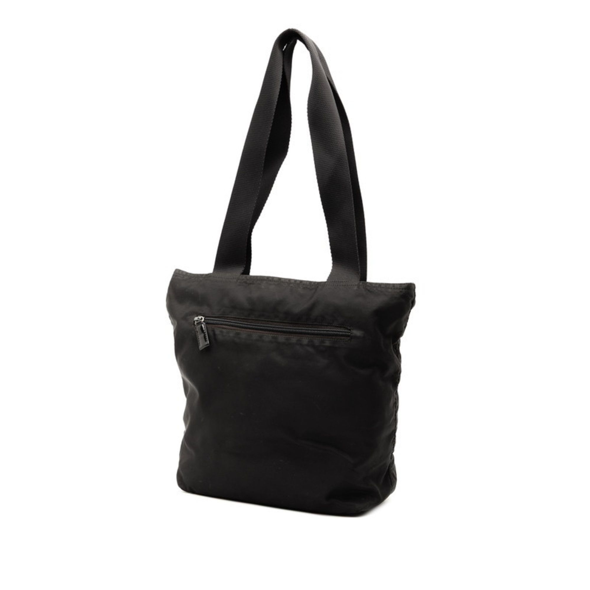 Prada Prada Triangle Logo Tote Bag, Black Nylon, Women's Size ONE SIZE - 2 Thumbnail