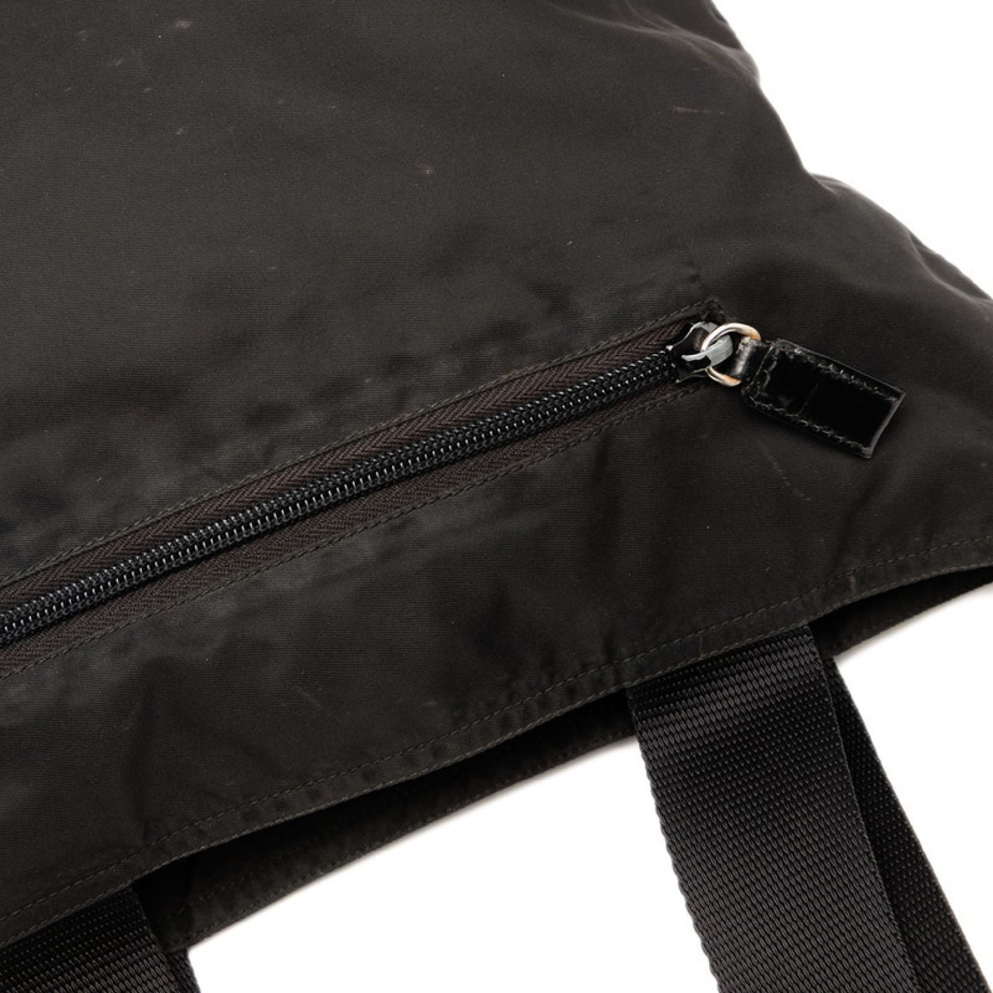 Prada Prada Triangle Logo Tote Bag, Black Nylon, Women's Size ONE SIZE - 4 Thumbnail