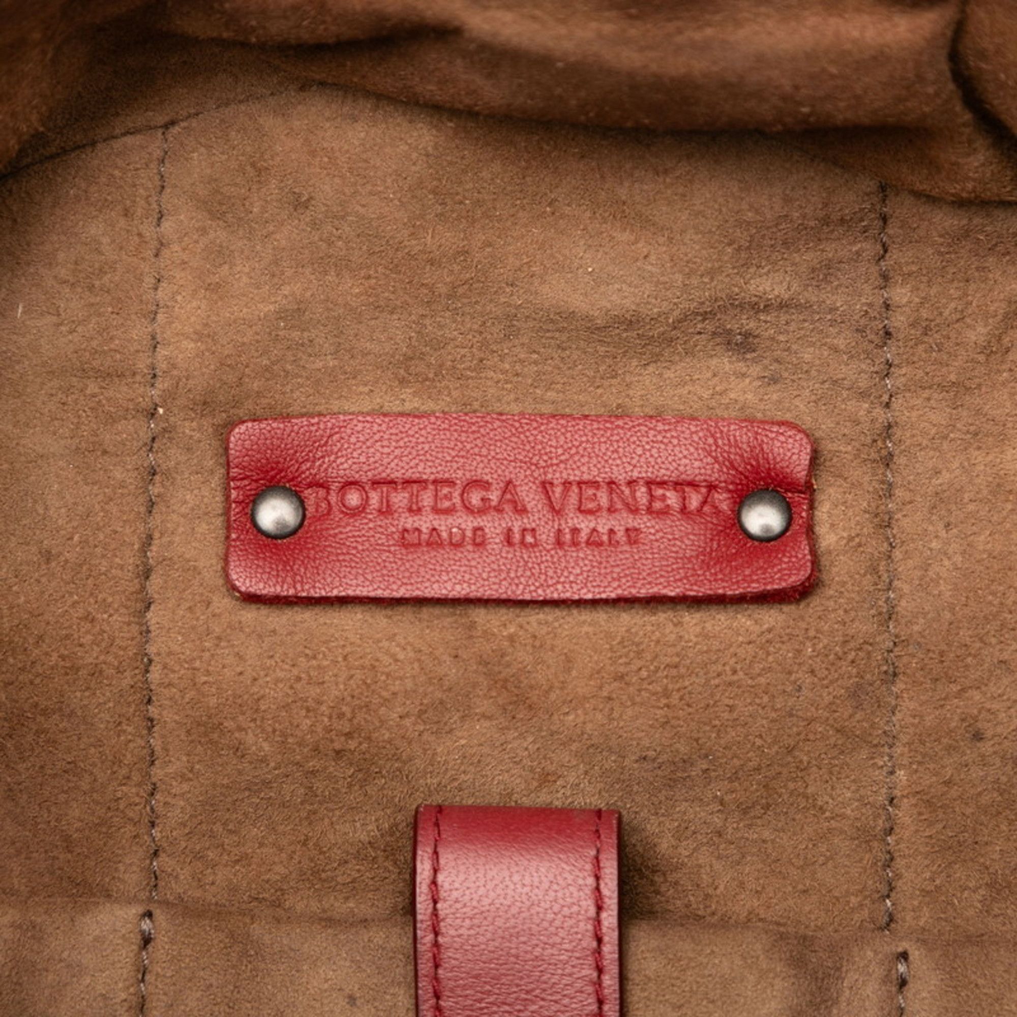 Bottega Veneta Bottega Veneta Intrecciato Backpack, Wine Red Leather, Women's Size ONE SIZE - 5 Thumbnail