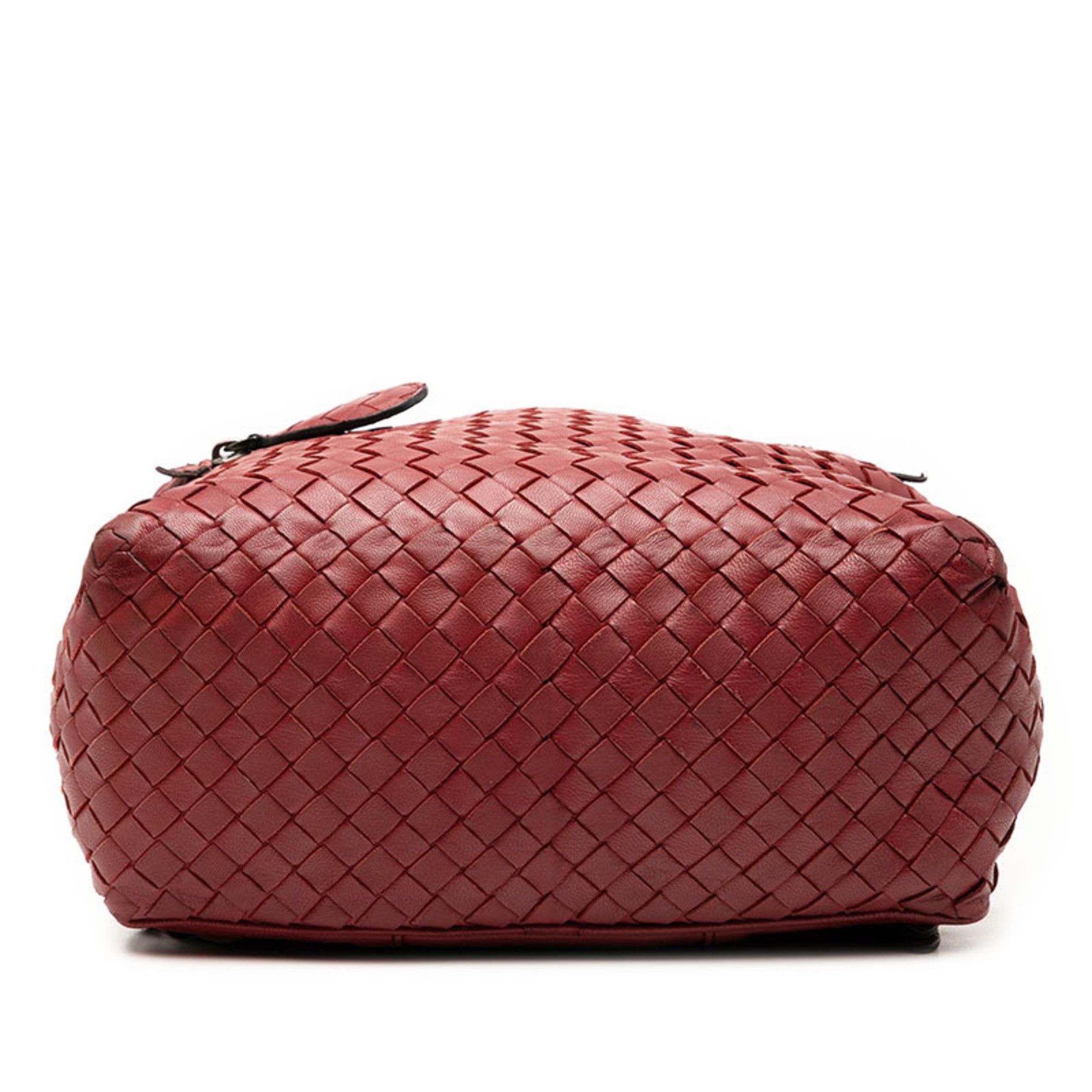 Bottega Veneta Bottega Veneta Intrecciato Backpack, Wine Red Leather, Women's Size ONE SIZE - 3 Thumbnail