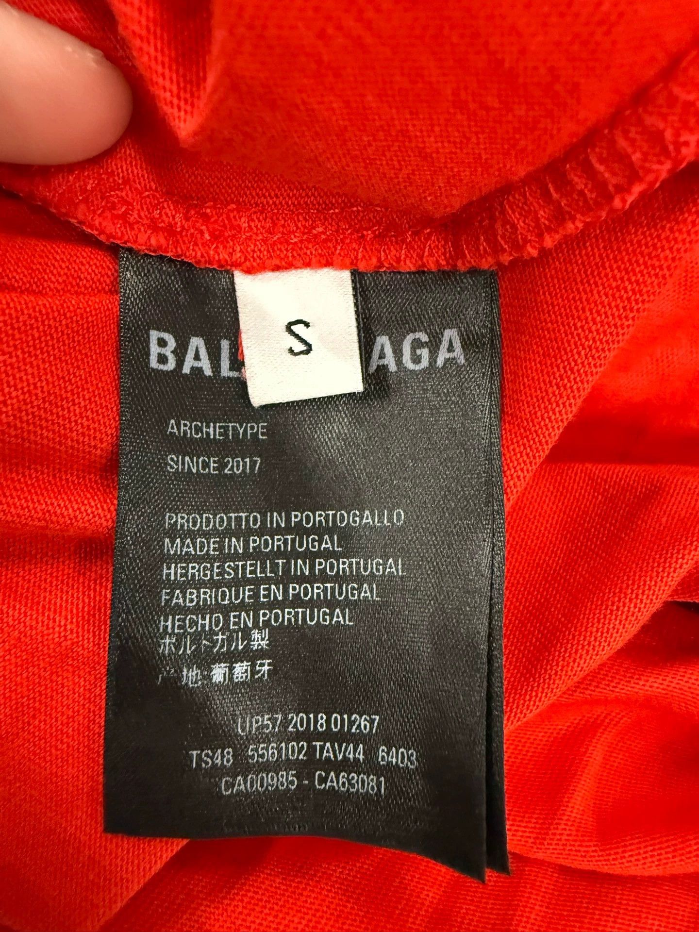 Balenciaga Balenciaga Red Coke Wave Embroidered T-shirt - dmc Size US S / EU 44-46 / 1 - 5 Thumbnail