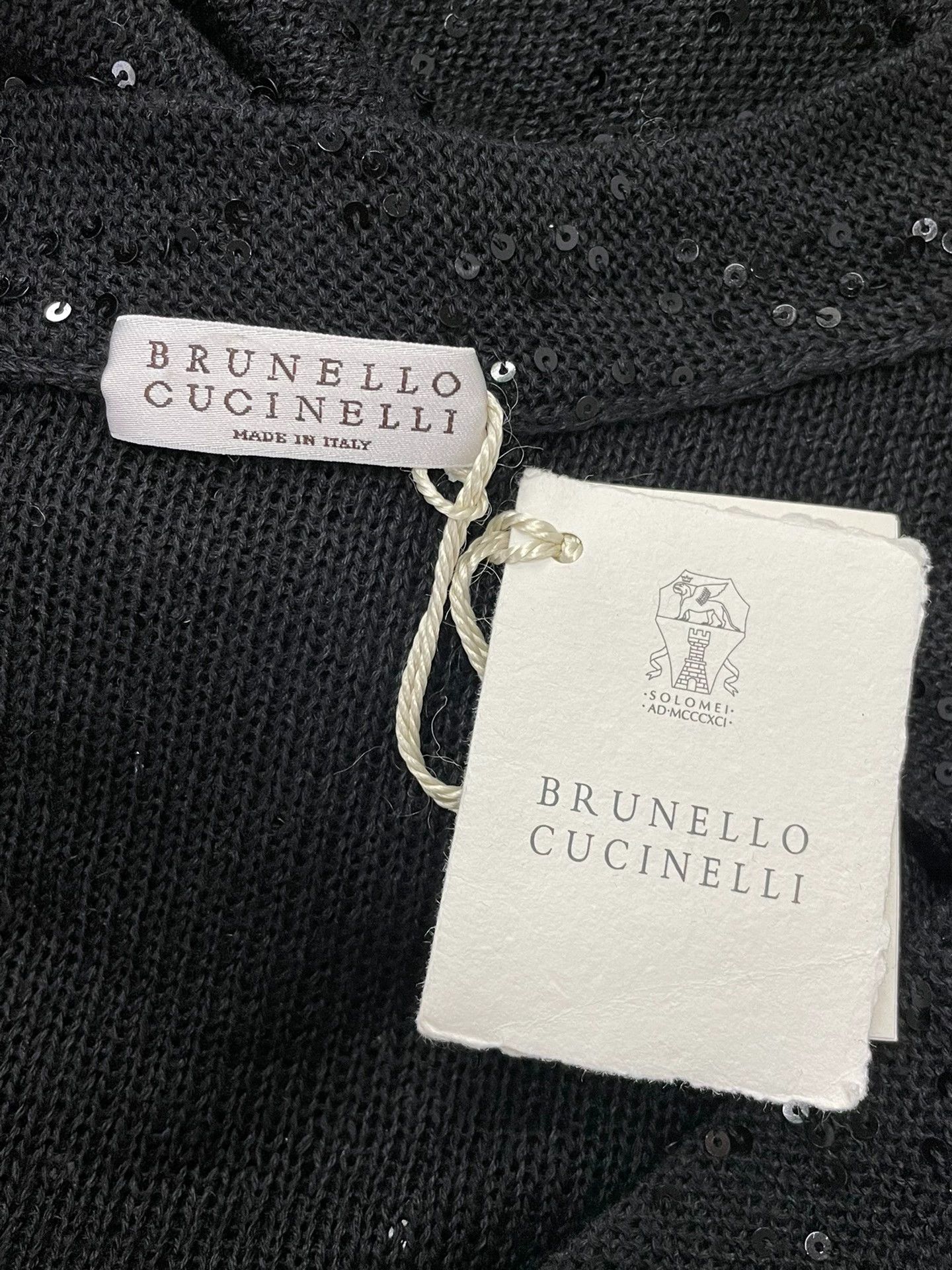 Brunello Cucinelli Brunello Cucinelli Black Sequin Knit Dress - dmc Size US M / EU 48-50 / 2 - 4 Thumbnail