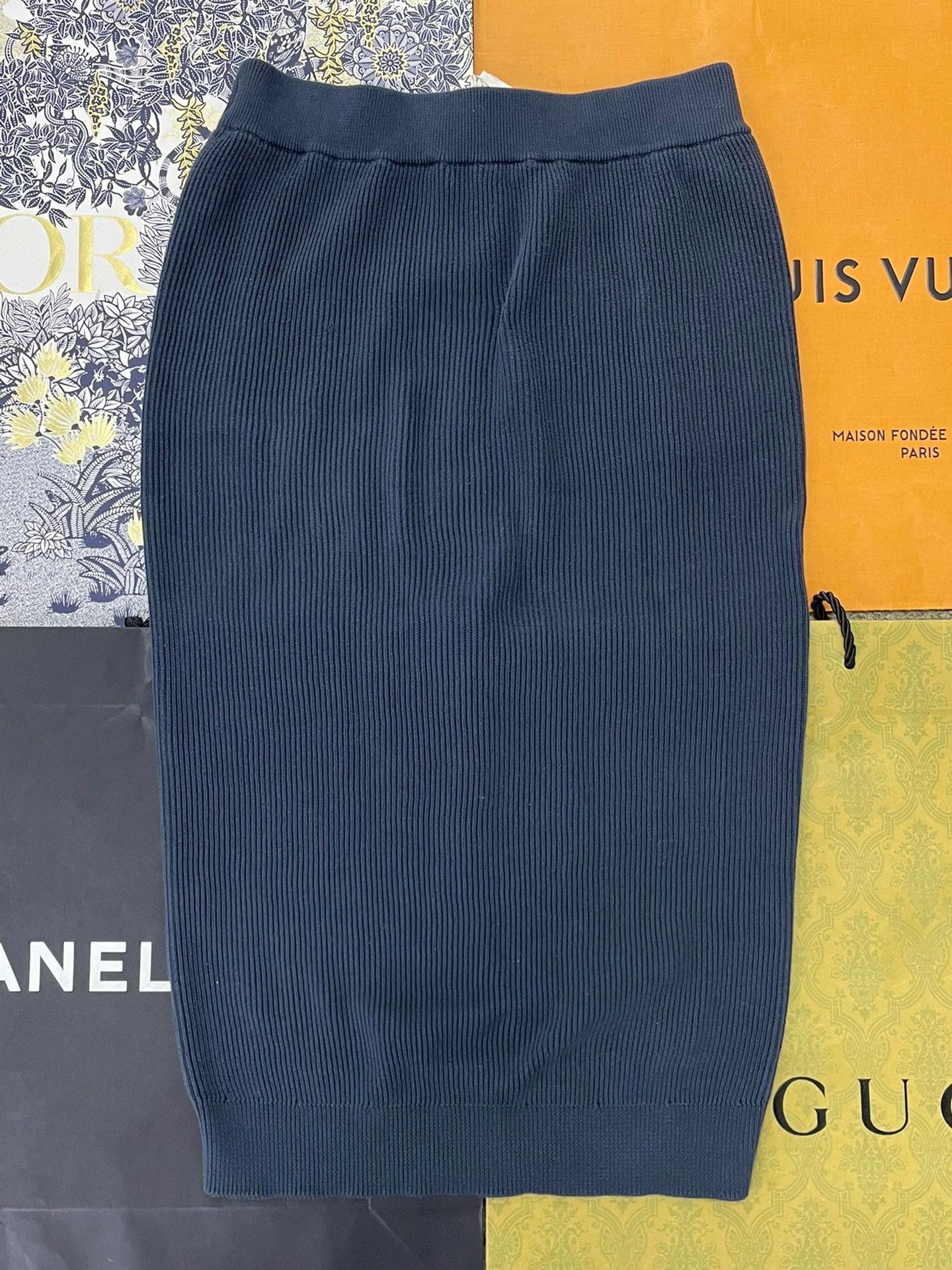 Brunello Cucinelli Brunello Cucinelli Blue Knit Skirt - dmc Size US 36 / EU 52 - 2 Thumbnail