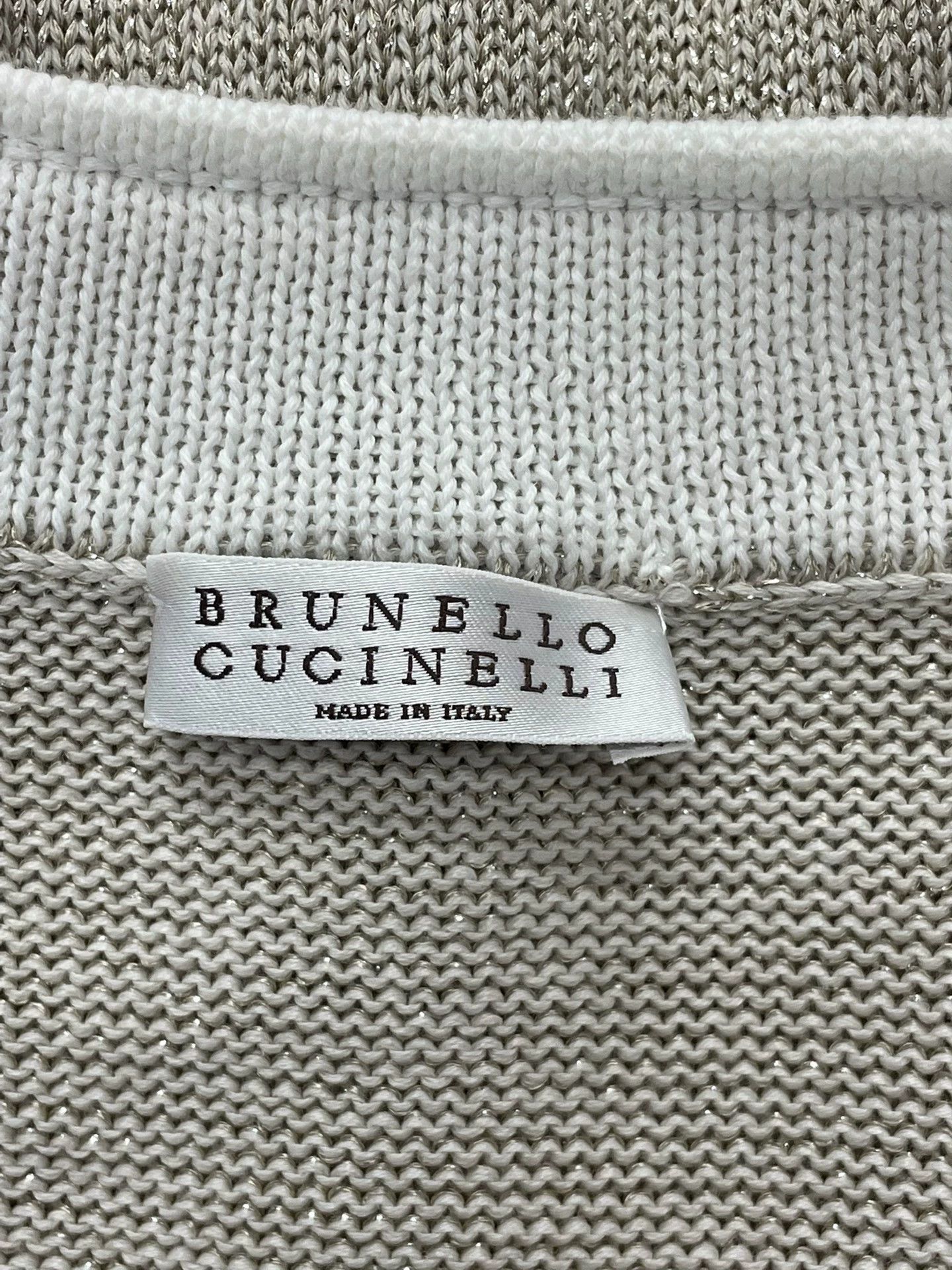 Brunello Cucinelli Brunello Cucinelli Beige Knit Top - dmc Size US XS / EU 42 / 0 - 4 Thumbnail