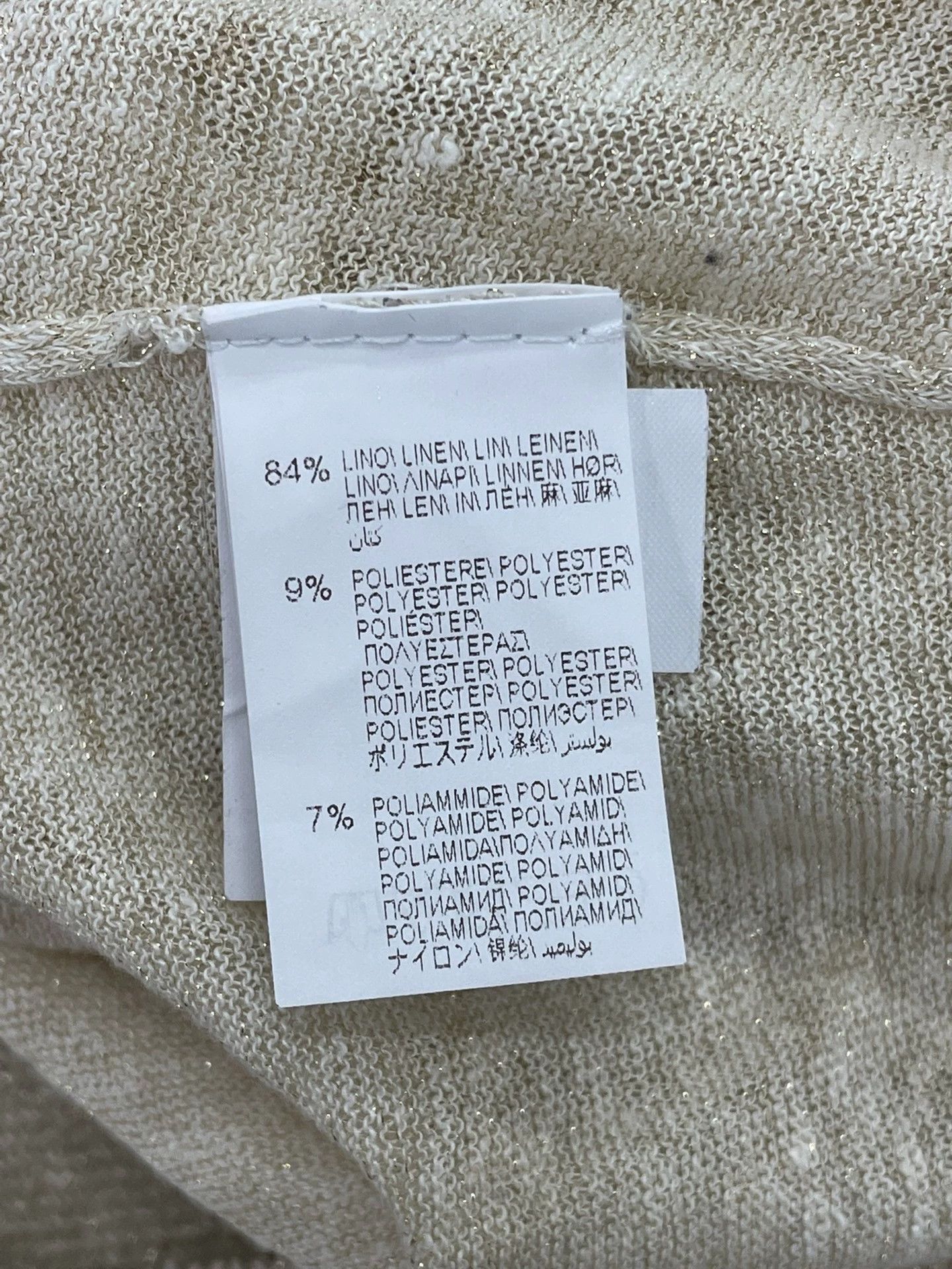 Brunello Cucinelli Brunello Cucinelli Beige V-Neck Knit Top - dmc Size US S / EU 44-46 / 1 - 5 Thumbnail