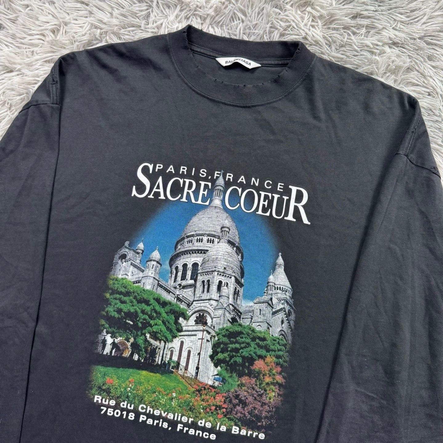 Balenciaga Balenciaga Castle Long Sleeve Tee - dmc Size US M / EU 48-50 / 2 - 4 Thumbnail