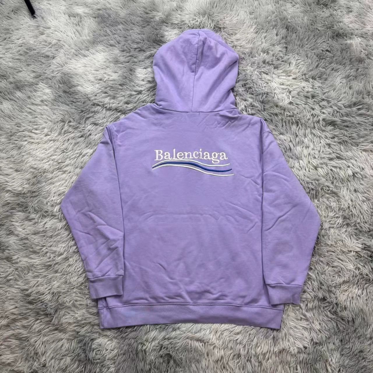 Balenciaga Balenciaga Purple Embroidered Coke Hoodie - dmc Size US L / EU 52-54 / 3 - 2 Thumbnail