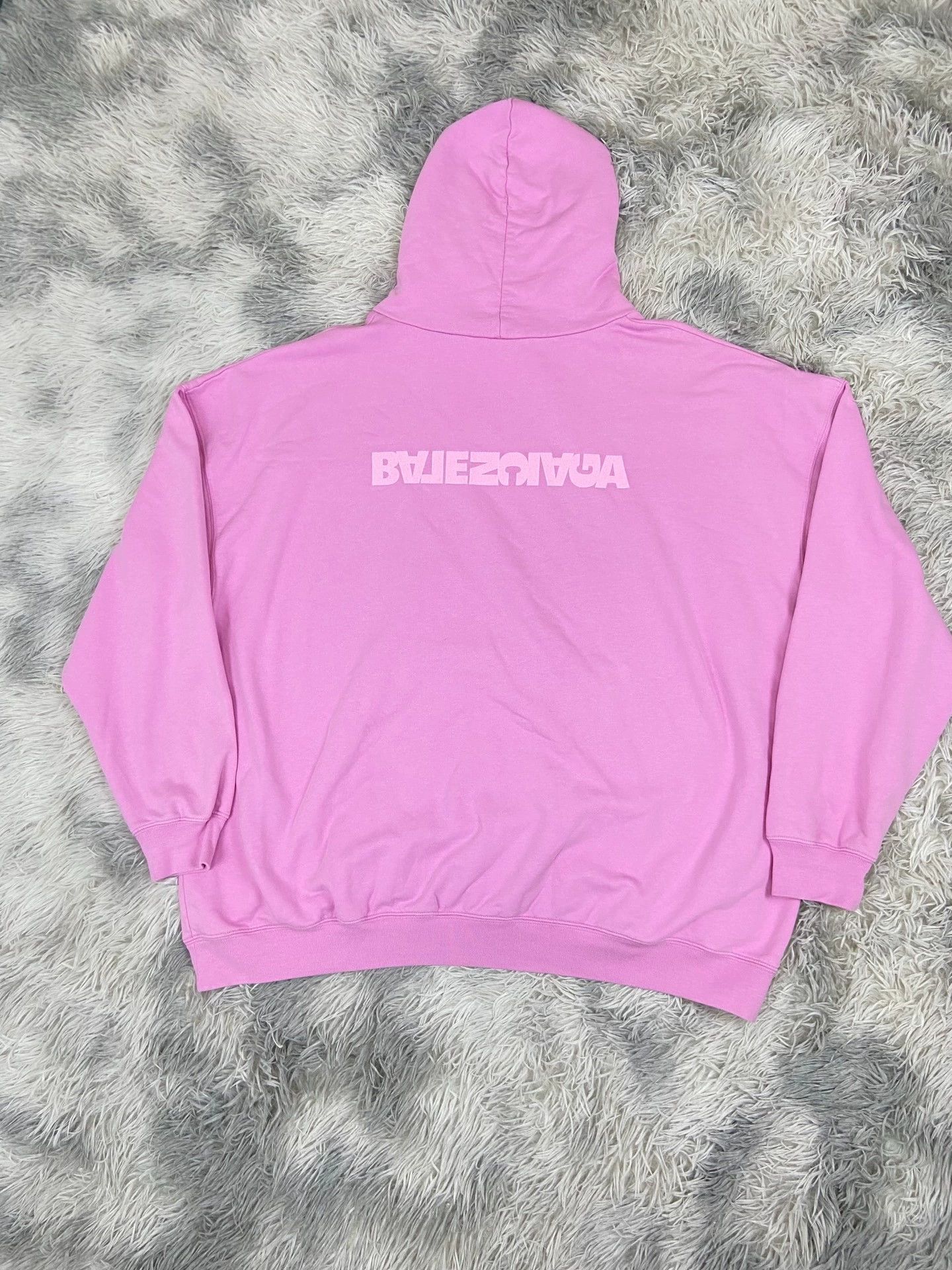 Balenciaga Balenciaga Pink Reverse Logo Hoodie - dmc Size US XS / EU 42 / 0 - 5 Thumbnail