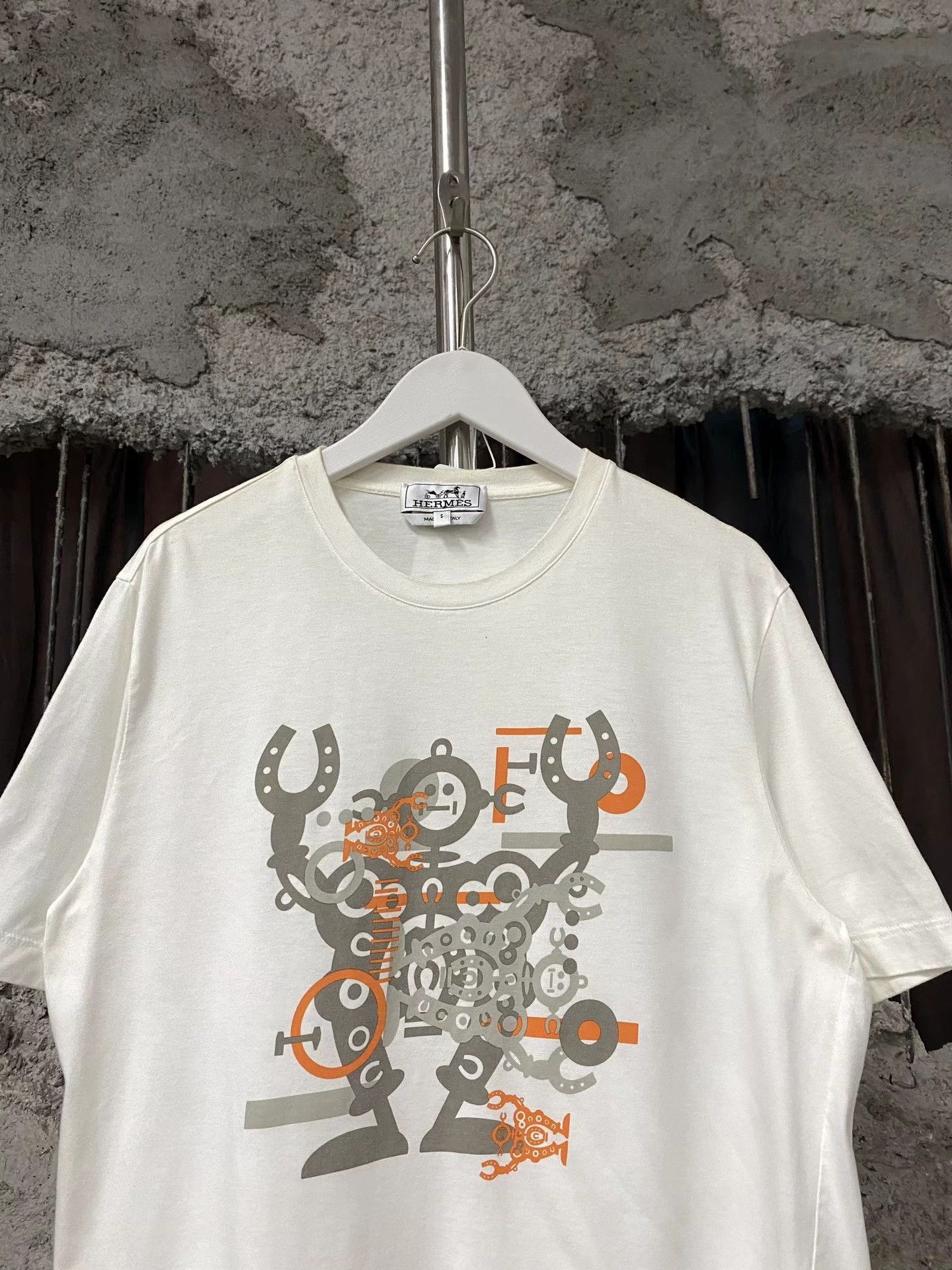 Hermes Hermes Robot Print Short Sleeve T-shirt - dmc Size US S / EU 44-46 / 1 - 3 Thumbnail