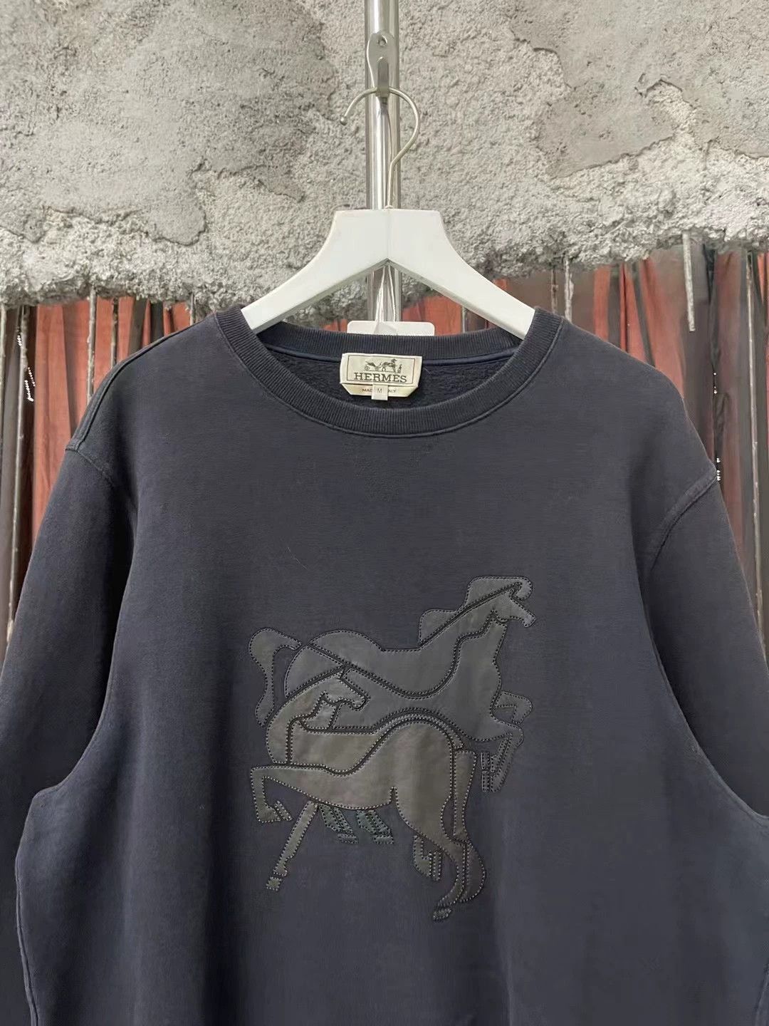 Hermes Hermes Paneled Leather Sweatshirt - dmc Size US M / EU 48-50 / 2 - 3 Thumbnail