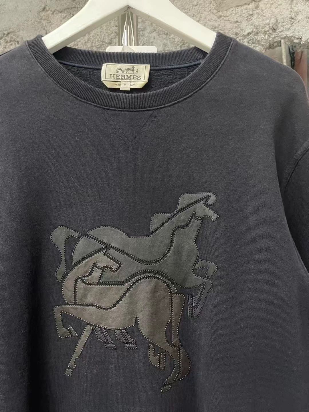 Hermes Hermes Paneled Leather Sweatshirt - dmc Size US M / EU 48-50 / 2 - 5 Thumbnail