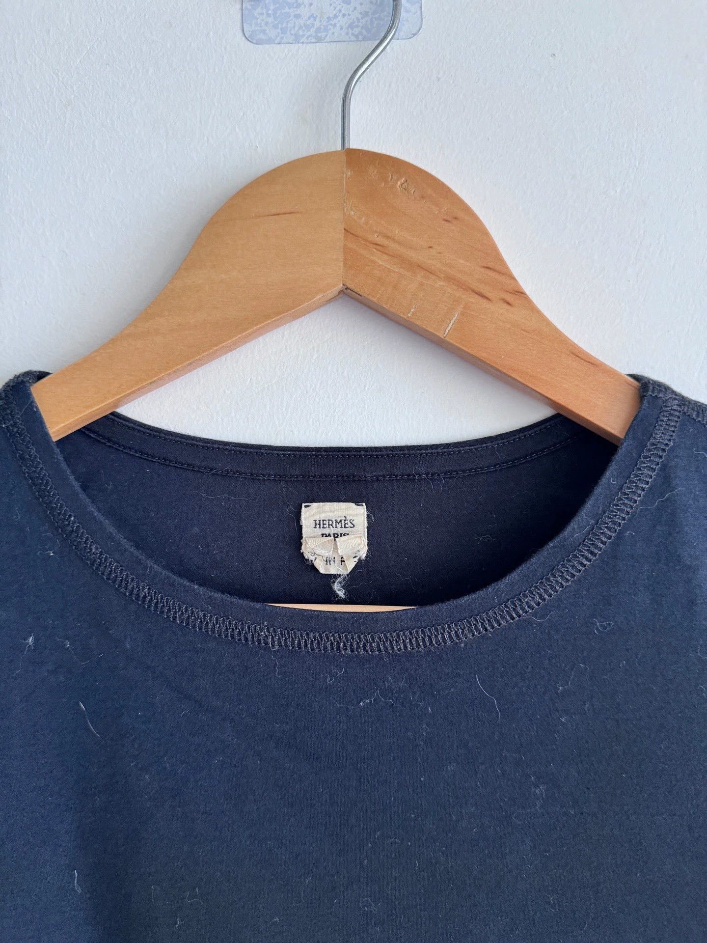 Hermes Hermes Navy Pocket Short-Sleeve T-Shirt - dmc Size US XS / EU 42 / 0 - 2 Thumbnail