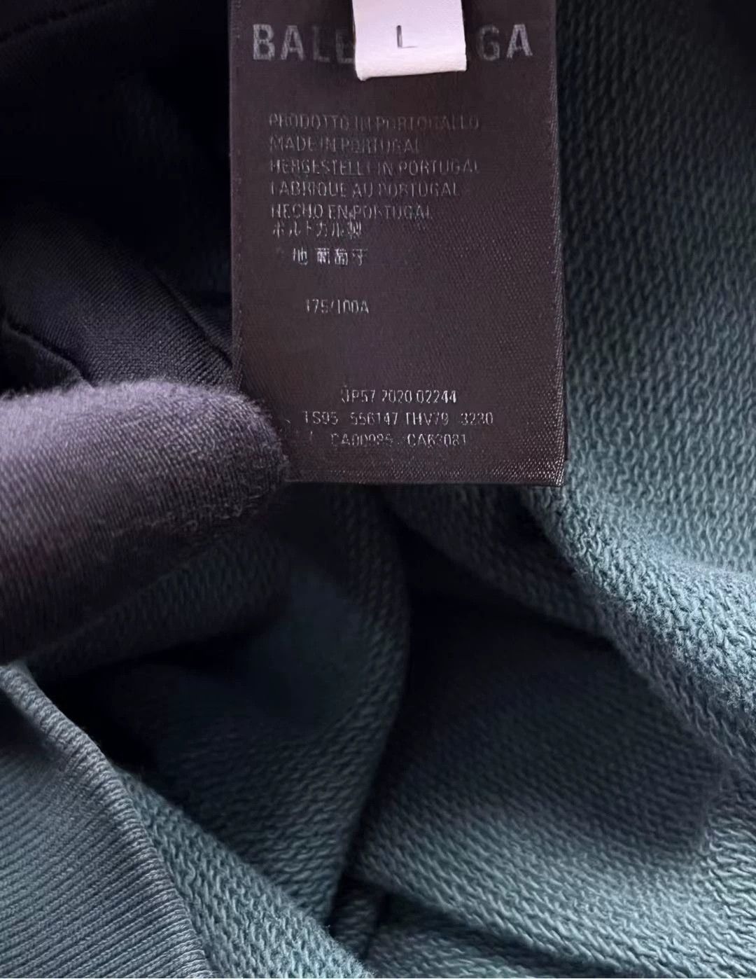 Balenciaga Balenciaga Distressed Logo Green Sweatshirt - dmc Size US L / EU 52-54 / 3 - 4 Thumbnail