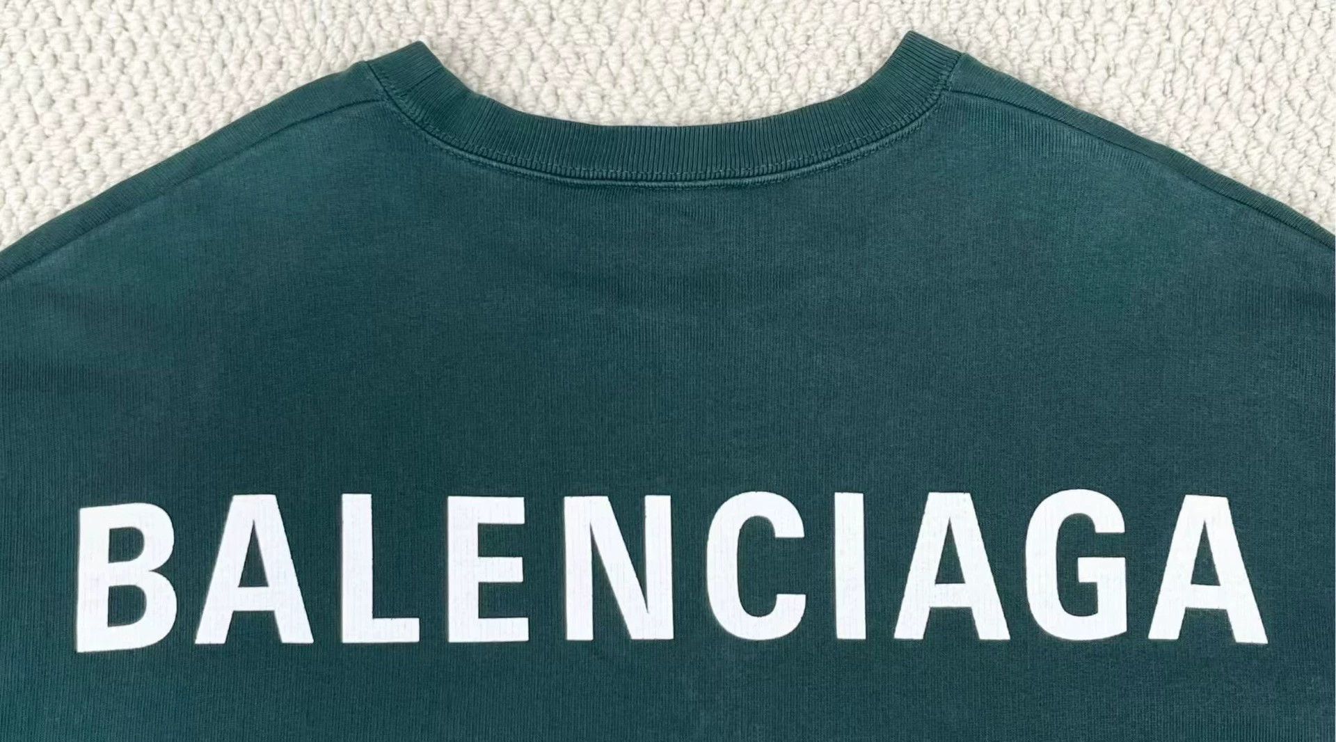 Balenciaga Balenciaga Distressed Logo Green Sweatshirt - dmc Size US L / EU 52-54 / 3 - 5 Thumbnail