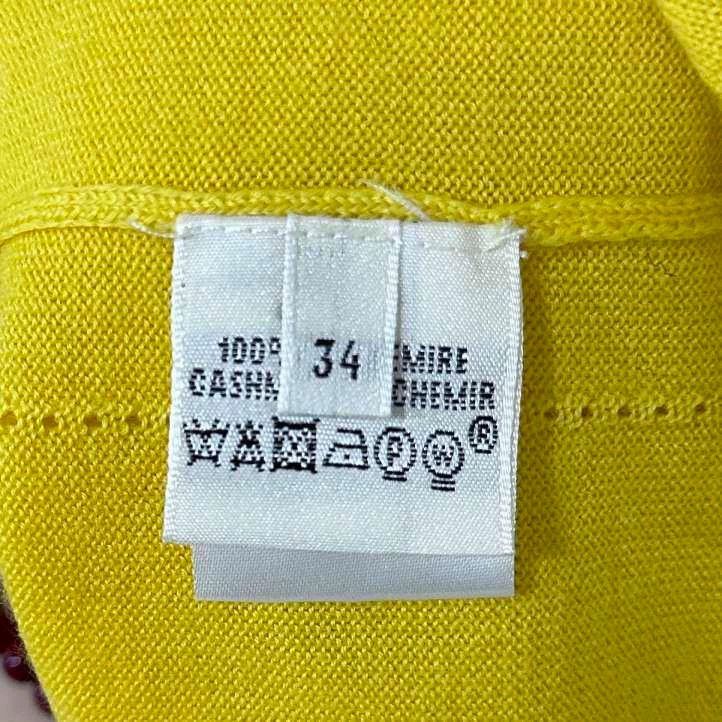 Hermes Hermes Yellow Sleeveless Cashmere Sweater - dmc Size US S / EU 44-46 / 1 - 5 Thumbnail
