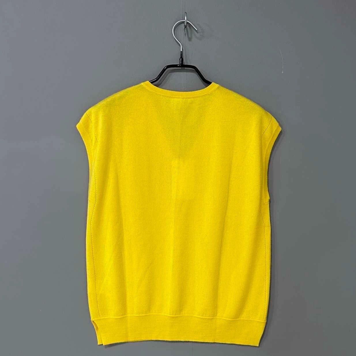 Hermes Hermes Yellow Sleeveless Cashmere Sweater - dmc Size US S / EU 44-46 / 1 - 3 Thumbnail
