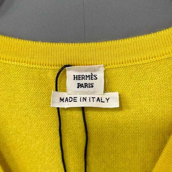 Hermes Hermes Yellow Sleeveless Cashmere Sweater - dmc Size US S / EU 44-46 / 1 - 4 Thumbnail