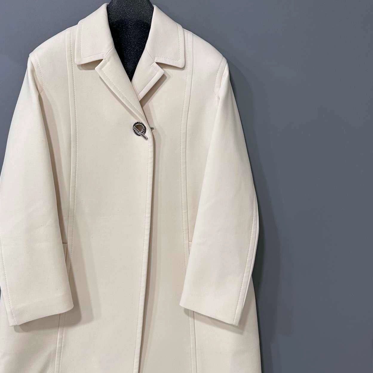 Hermes HERMES Cream Full Print Inner Coat - dmc Size US XS / EU 42 / 0 - 2 Thumbnail