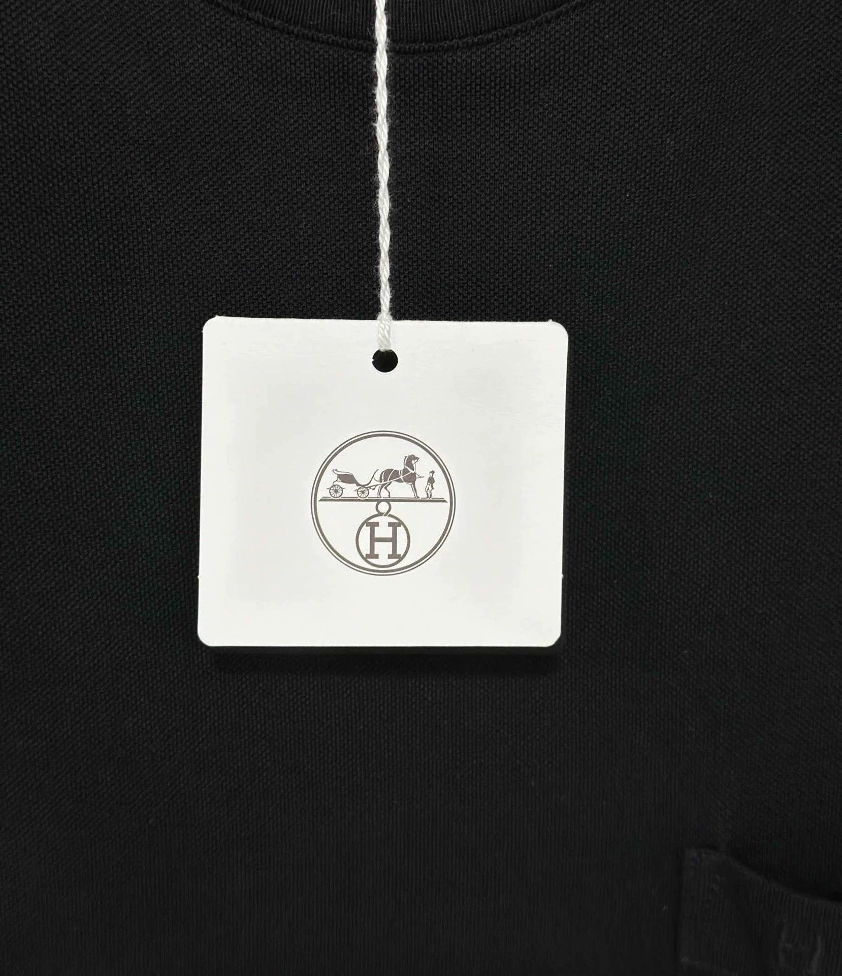 Hermes HERMES Black Round Neck Short Sleeve - dmc Size US XL / EU 56 / 4 - 6 Thumbnail