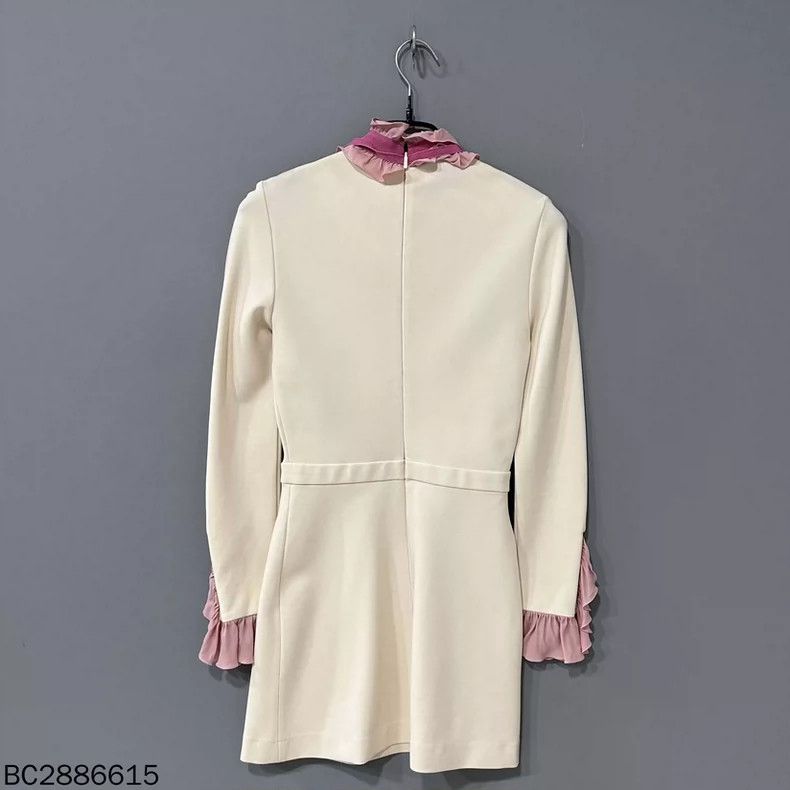 Gucci white ruffled dress with pearl buttons-dmc Size XS / US 0-2 / IT 36-38 - 3 Thumbnail