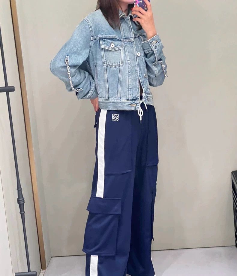 Loewe light blue denim jacket for women Size S / US 4 / IT 40 - 2 Thumbnail