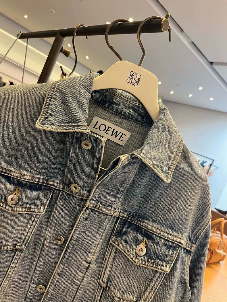 Loewe light blue denim jacket for women Size S / US 4 / IT 40 - 5 Thumbnail