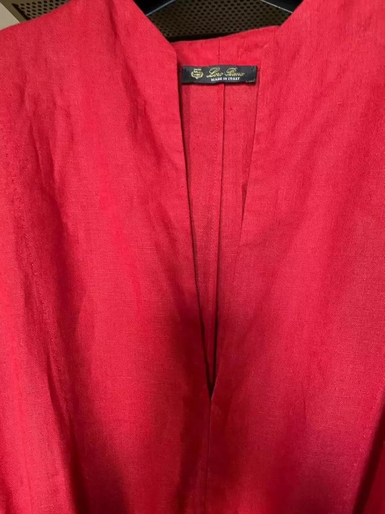Loro Piana Loro Piana Women's Red Linen Dress Size M / US 6-8 / IT 42-44 - 8 Thumbnail