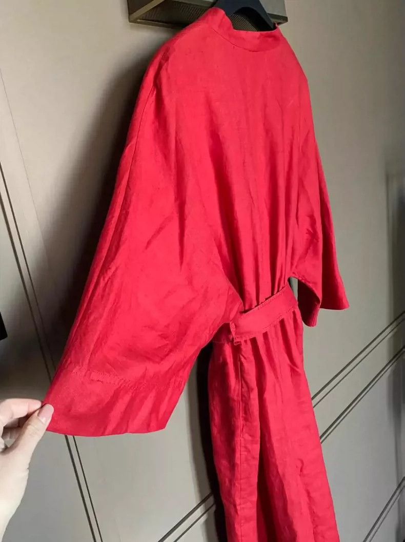 Loro Piana Loro Piana Women's Red Linen Dress Size M / US 6-8 / IT 42-44 - 5 Thumbnail